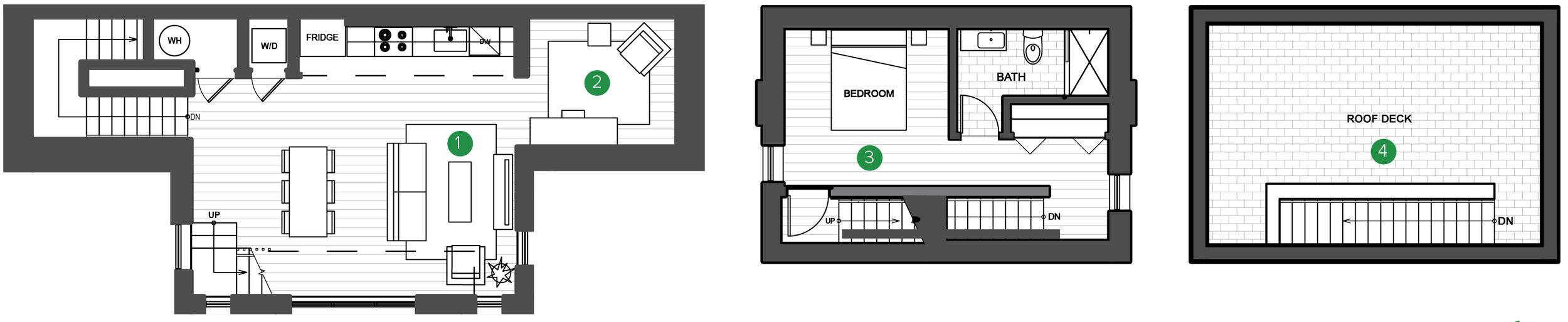   UNIT 08  1 BEDROOM / 1 BATH DUPLEX +DEN  PRIVATE ROOF DECK 1128 SQUARE FEET   REQUEST INFORMATION / APPLY FOR THIS UNIT   