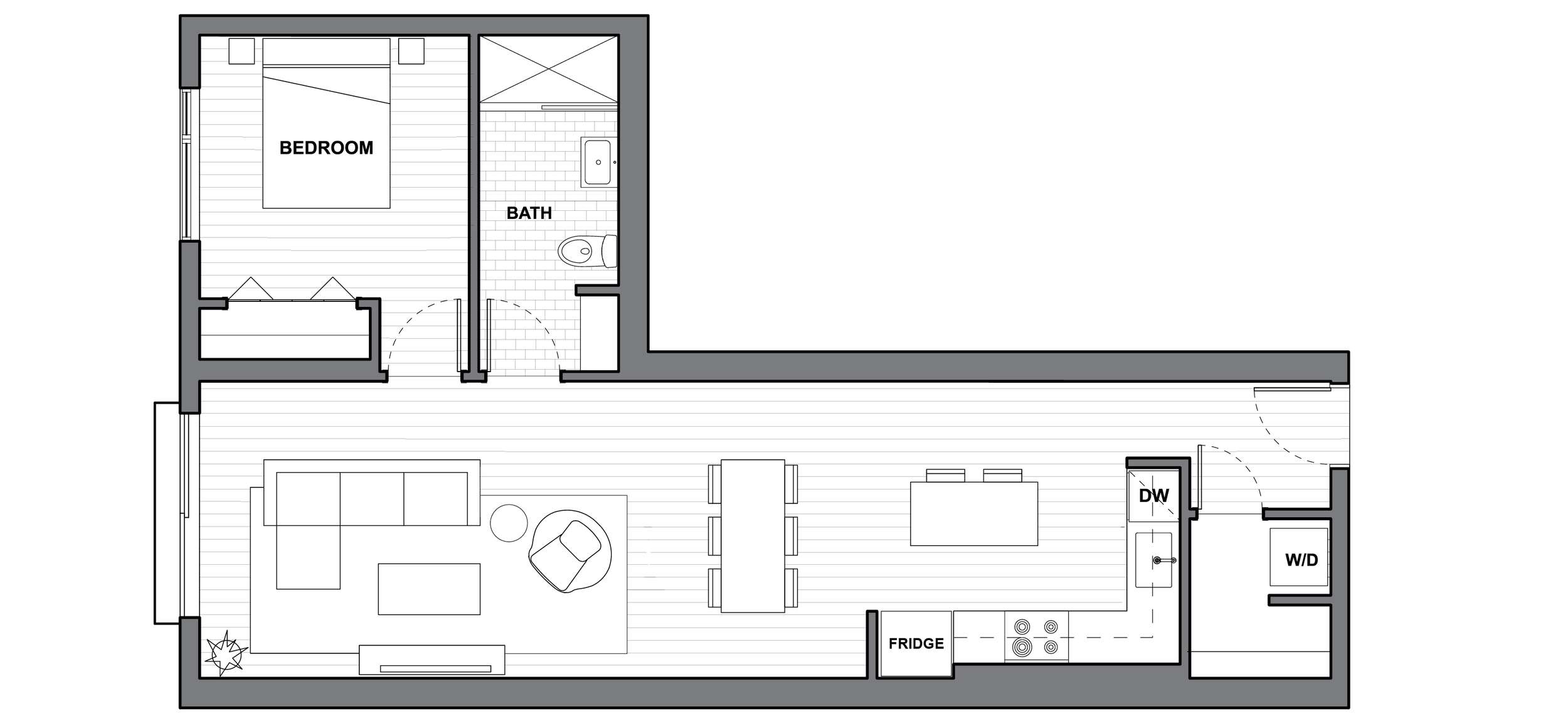   UNIT 205  1 BEDROOM / 1 BATH 823 SQUARE FEET   REQUEST INFORMATION / APPLY FOR THIS UNIT   