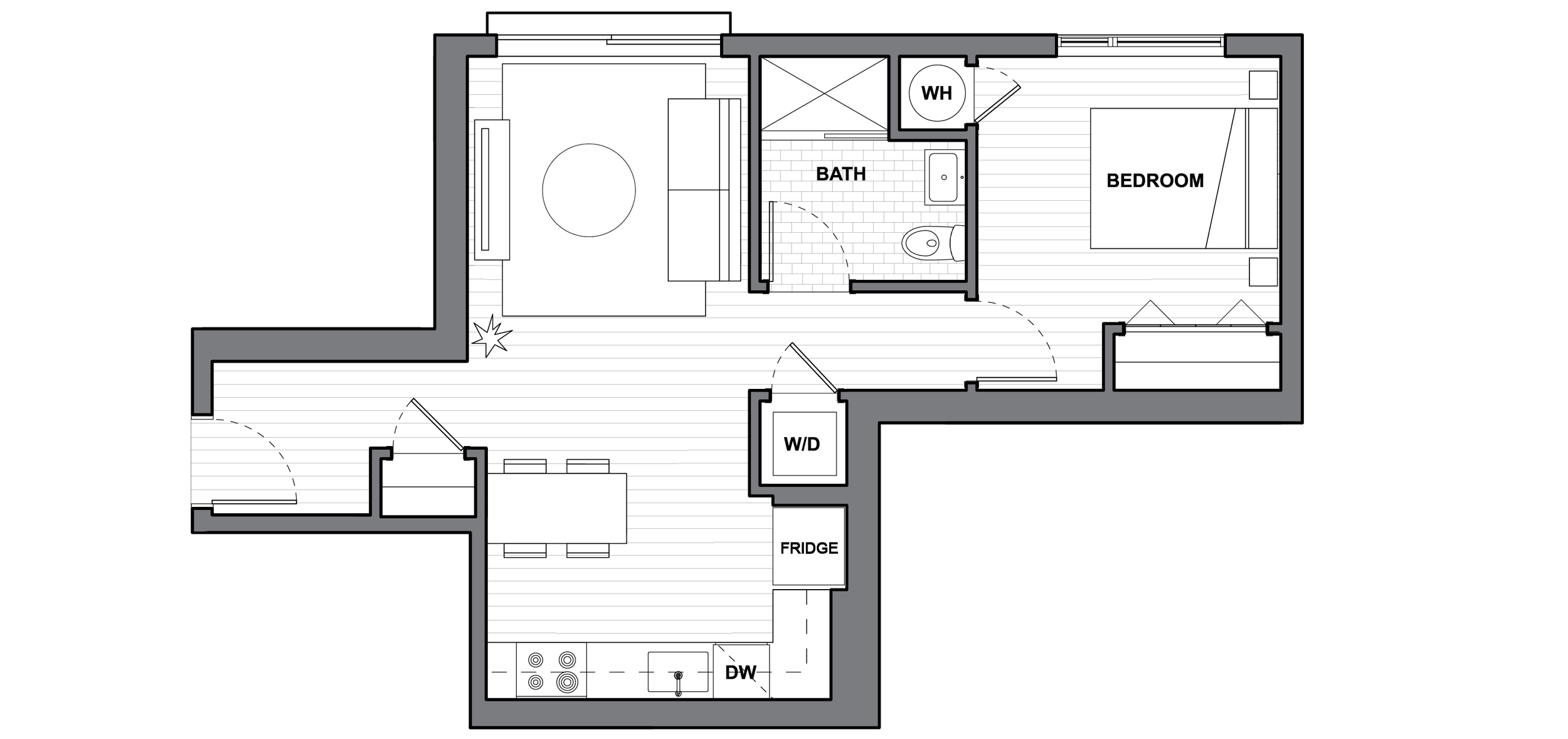   UNIT 207  1 BEDROOM / 1 BATH 612 SQUARE FEET   REQUEST INFORMATION / APPLY FOR THIS UNIT   