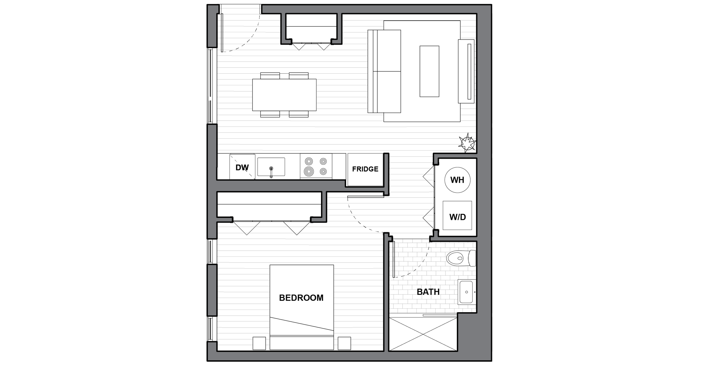   UNIT 303  1 BEDROOM / 1 BATH 603 SQUARE FEET   REQUEST INFORMATION / APPLY FOR THIS UNIT   