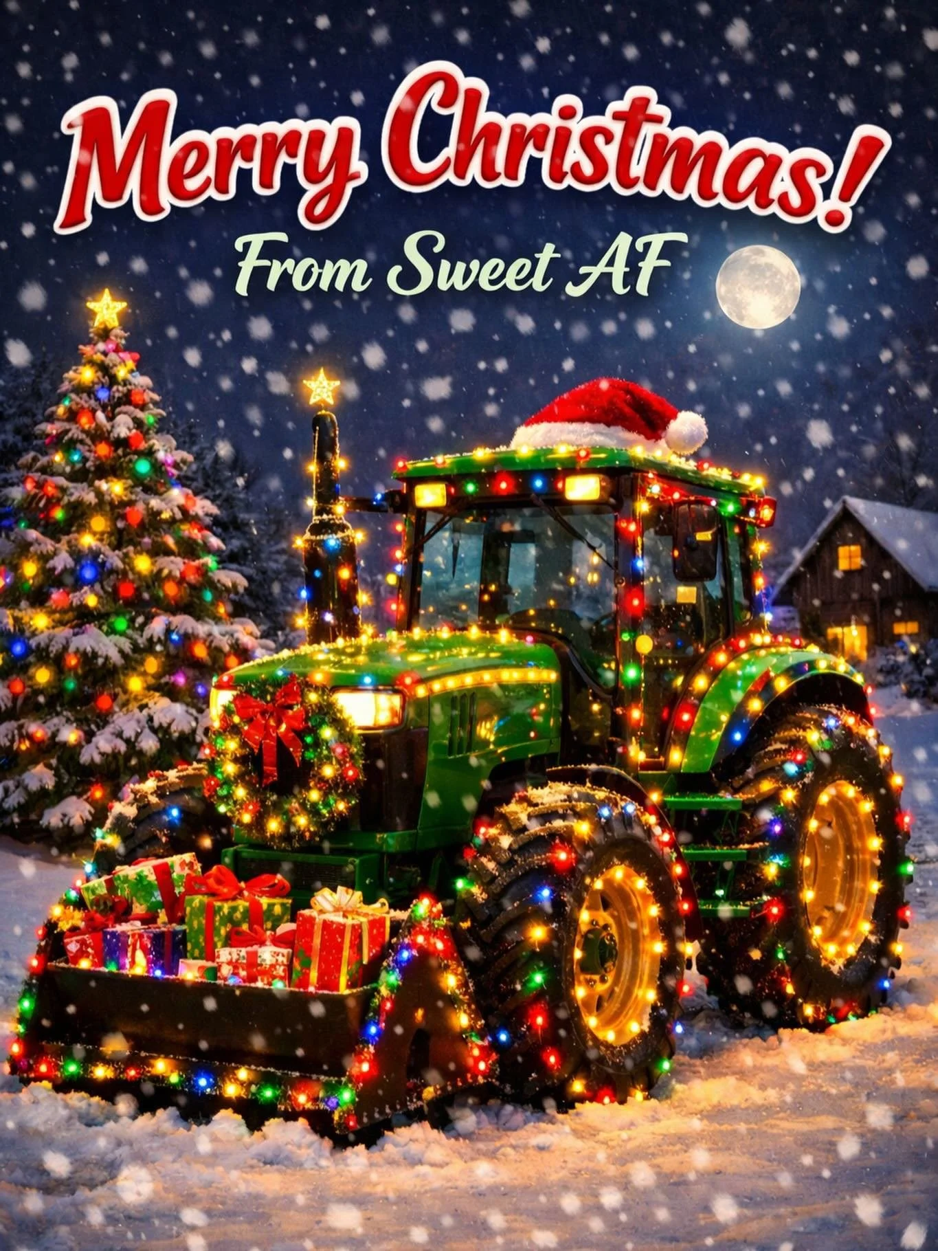 🎄🚜 Merry Christmas, from the Sweet AF crew.

Wishing everyone near &amp; far a very Merry Christmas and a Happy 2026 ✨
Thank you for supporting local and keeping it Sweet AF all year long.

Powered by Christmas lights, good people, and a whole lot 