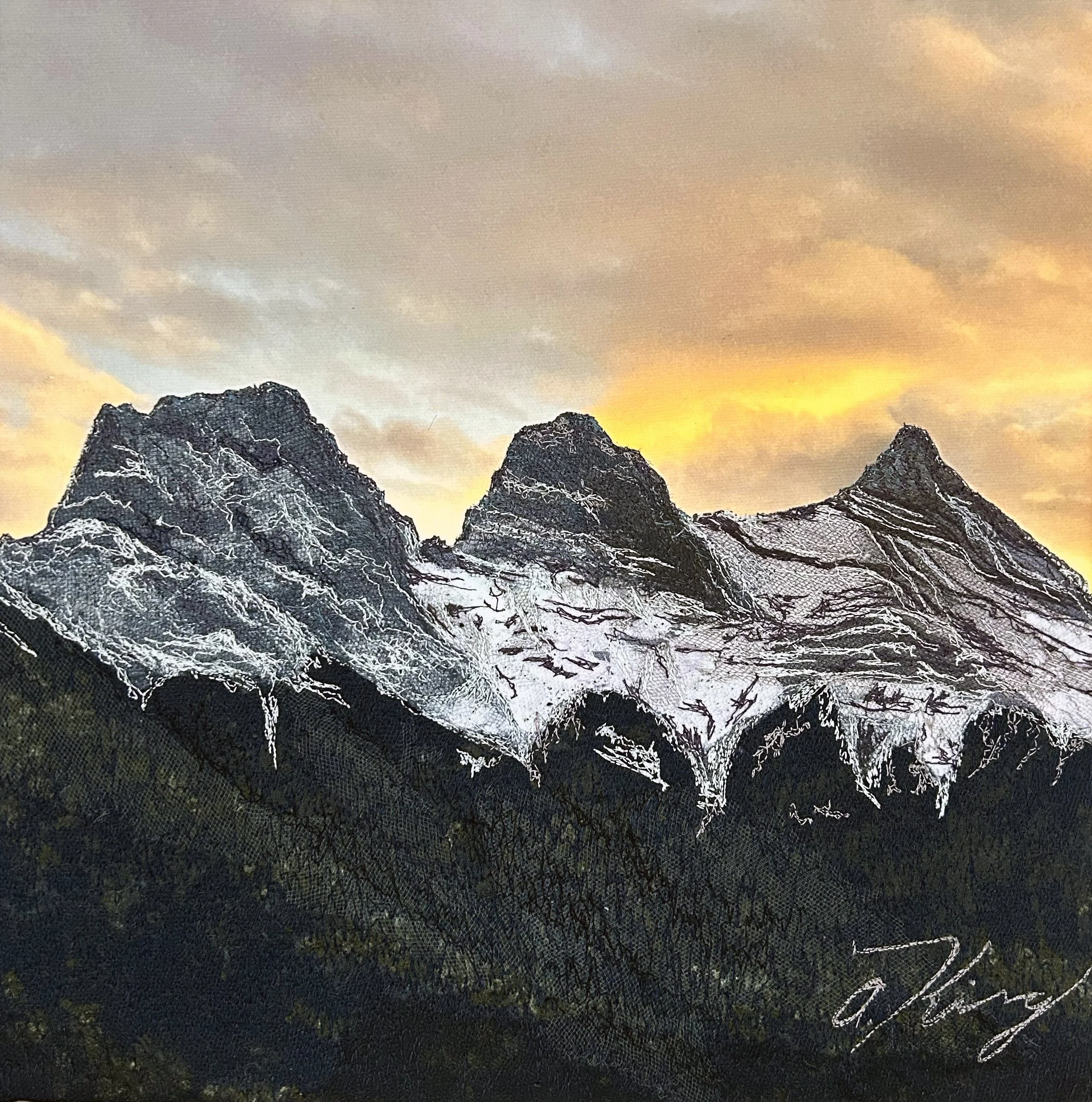 Winter in the Mountains- SOLD