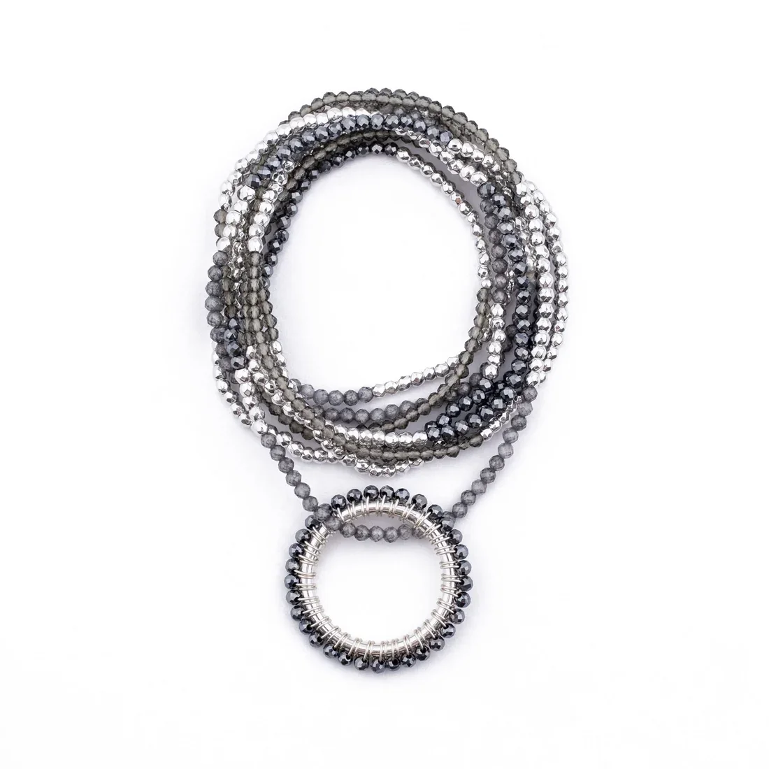 Hayley Necklace Silver/Black