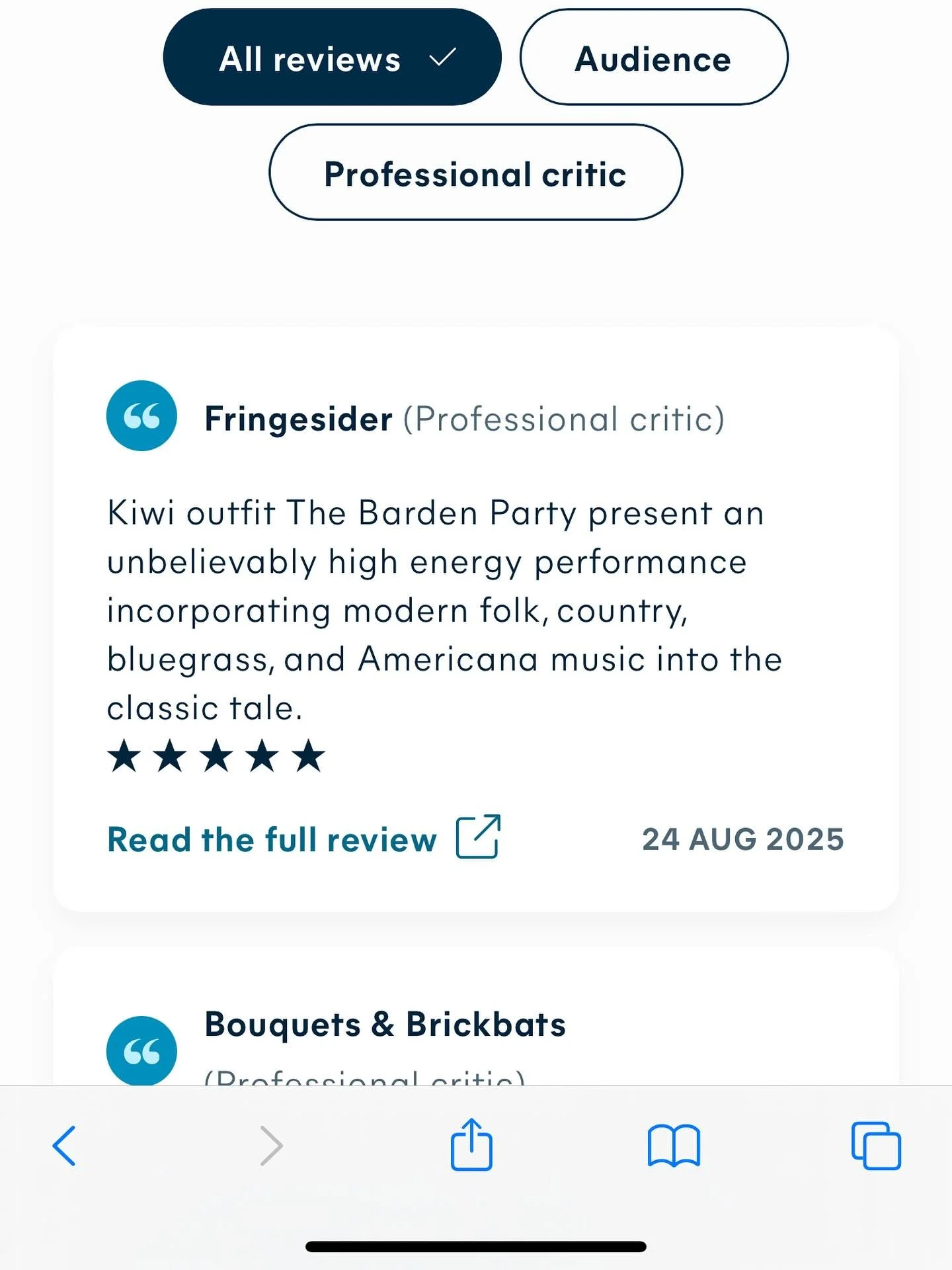 Just one more 5 star has popped up before we leave the country&hellip;