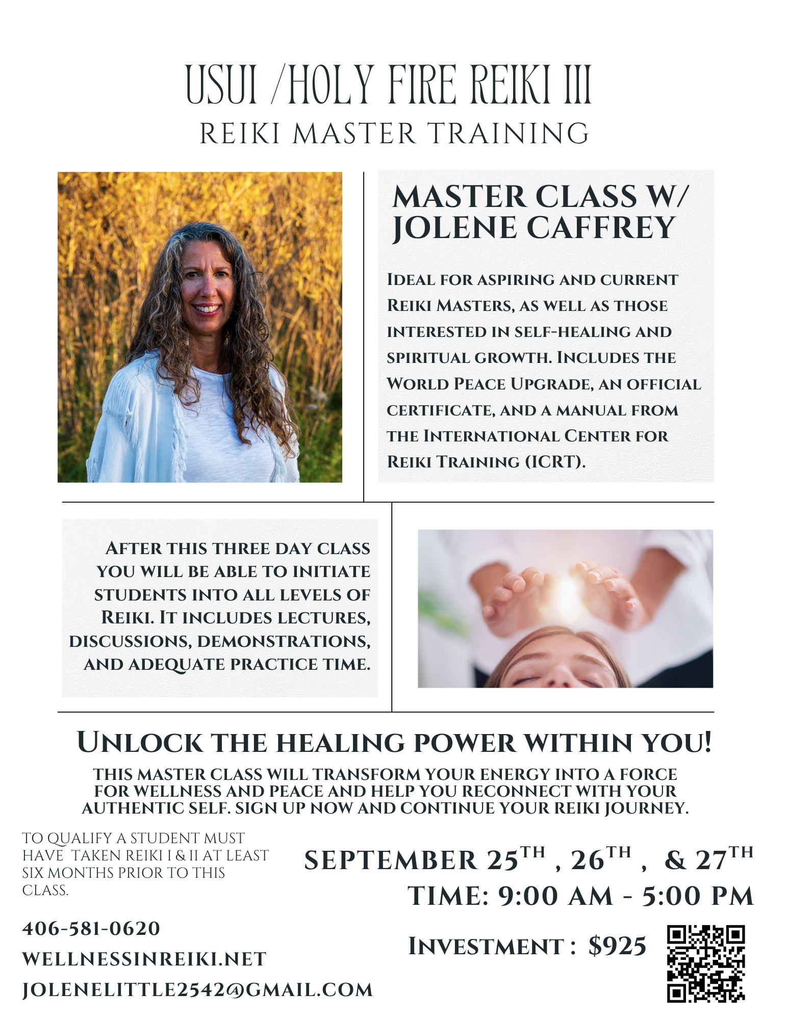 Usui/Holy Fire III Reiki Master Class 