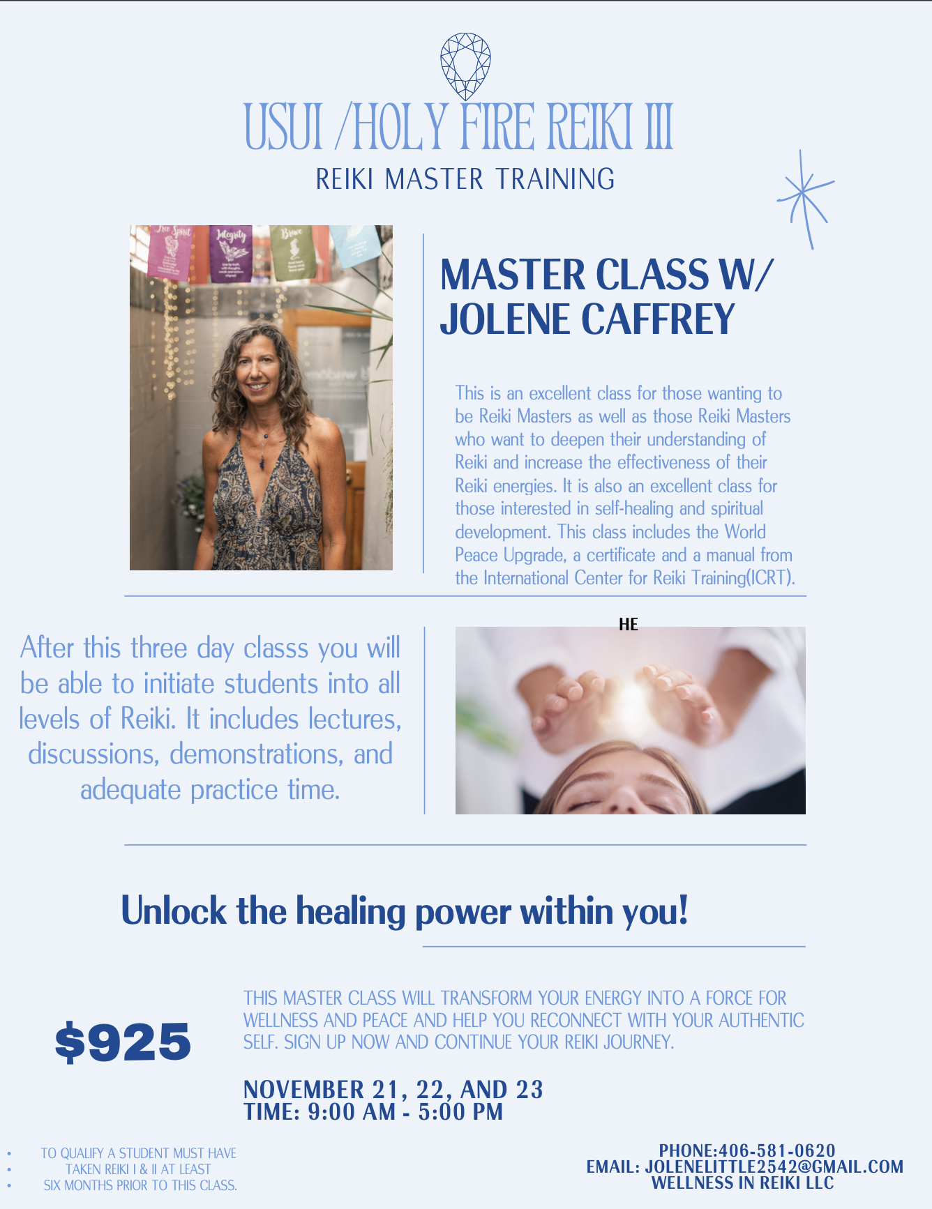 Usui/Holy Fire Reiki III Master Training