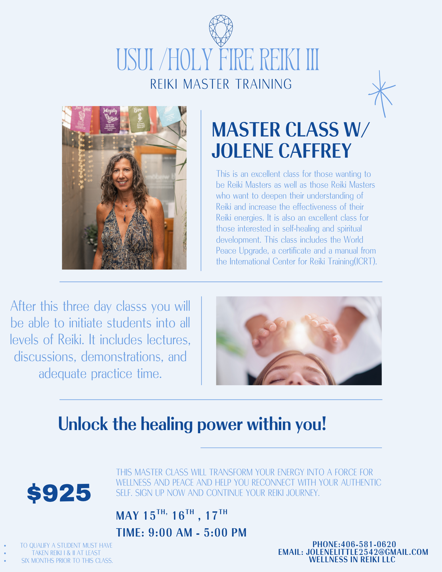 Usui/Holy Fire III Reiki Master Class