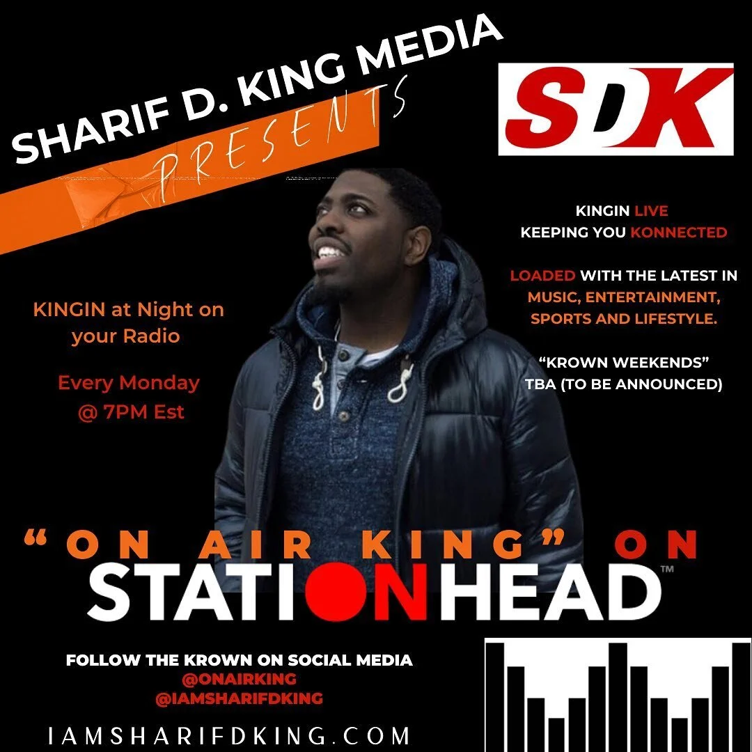 @sharifdkingmedia presents @OnAirKing&rsquo;s pop-up radio series on any day at 7PM on @stationhead! #KinginAtNight w/ @iamsharifdking Live. 
-
Loaded. And Konnected to the Kulture! More details to be announced on 🖥📲www.iamsharifdking.com 📸: @dani