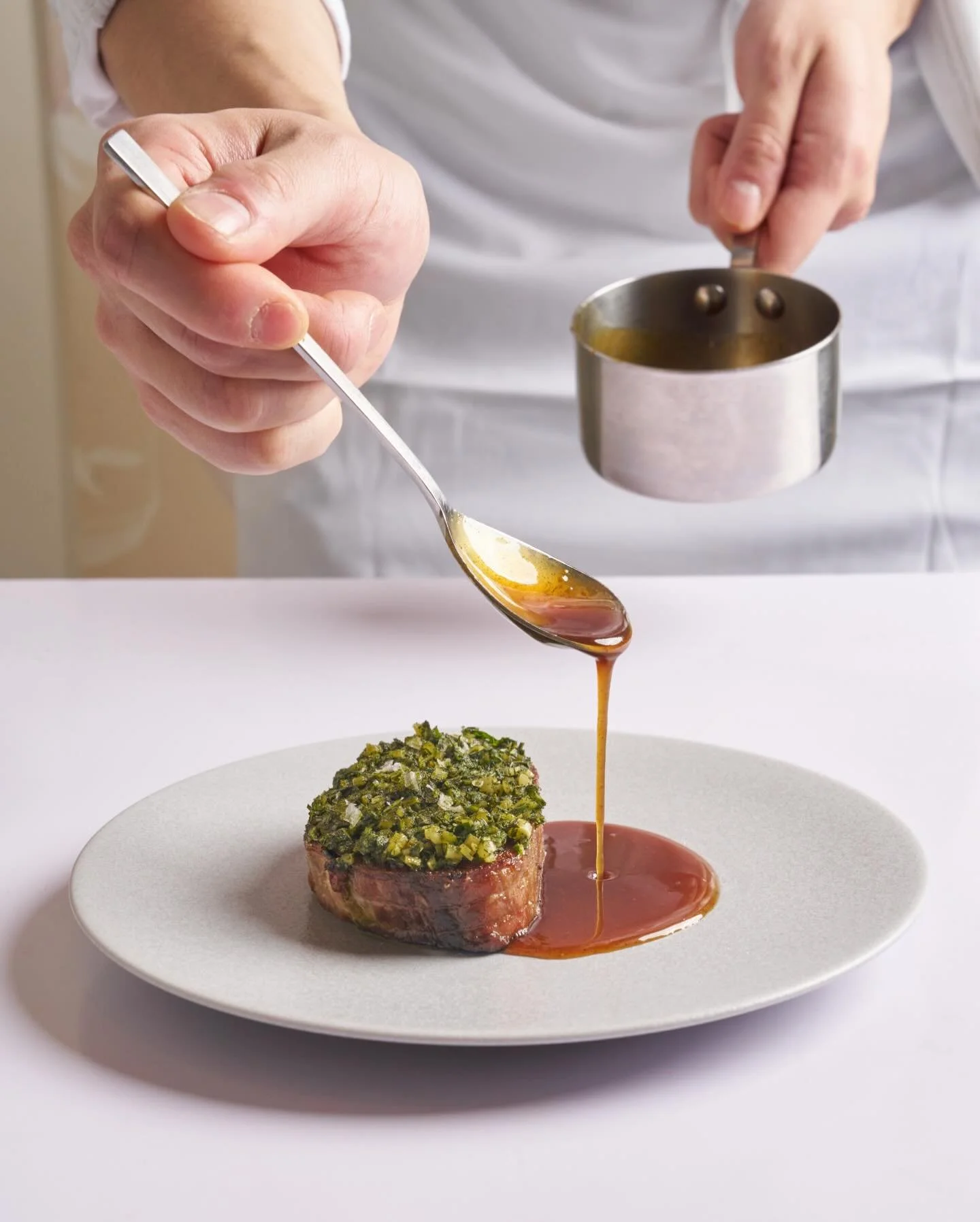Holiday Dinner Prix Fixe &mdash; Pan seared pork collar with perilla chimichurri and plum sauce. 

Available until 12/31. 

Make a reservation at the link in bio. 

#Naro #NaroNYC