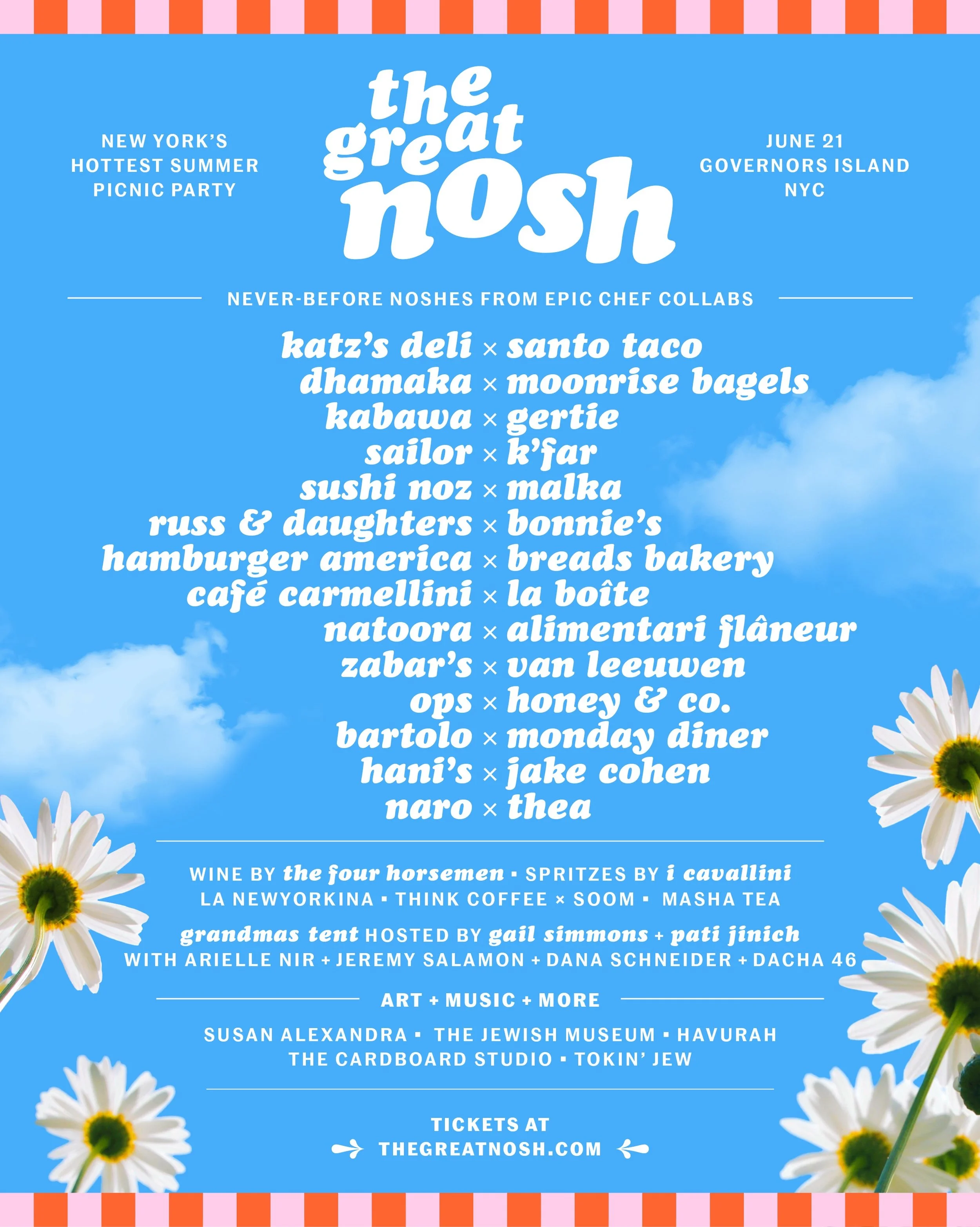We&rsquo;re joining @thegreatnoshpicnic 2026 with @theabakerynyc for a day of picnic bites, chef collabs, and drinks under the summer sun ☀️🧺

Grab your favorite people, your picnic blanket, and come spend the day with us.

Featuring:
Katz&rsquo;s D