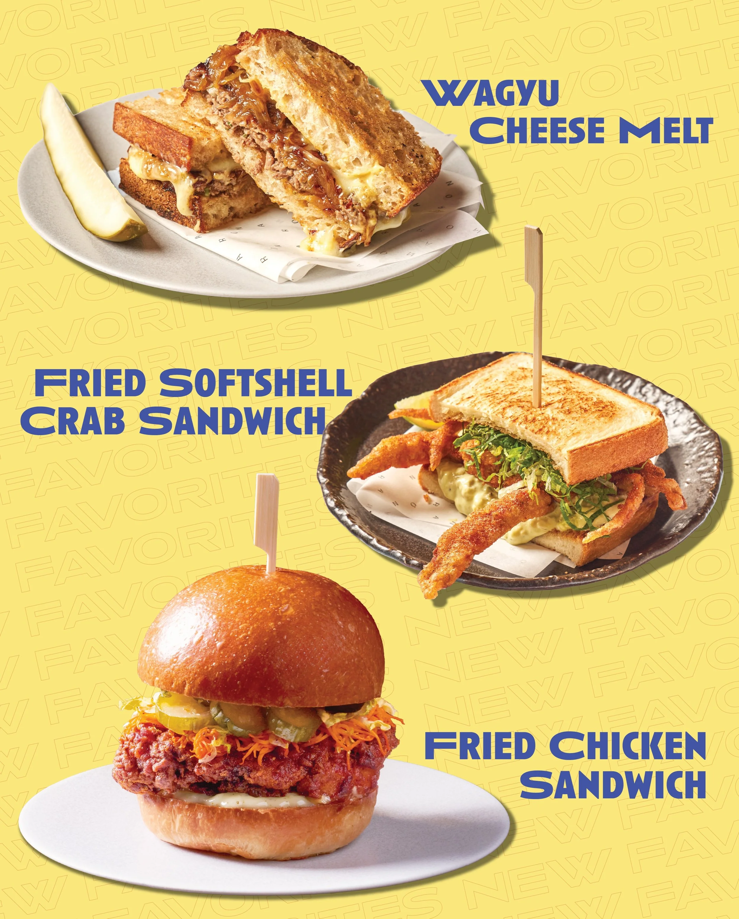 Your summer cravings has just arrived! 🥪

From the rich and melty&nbsp;NARO Wagyu Cheese Melt&nbsp;to the crispy&nbsp;Fried Softshell Crab Sandwich, plus our signature&nbsp;Fried Chicken Sandwich, these are the sandwiches made for warm weather days 