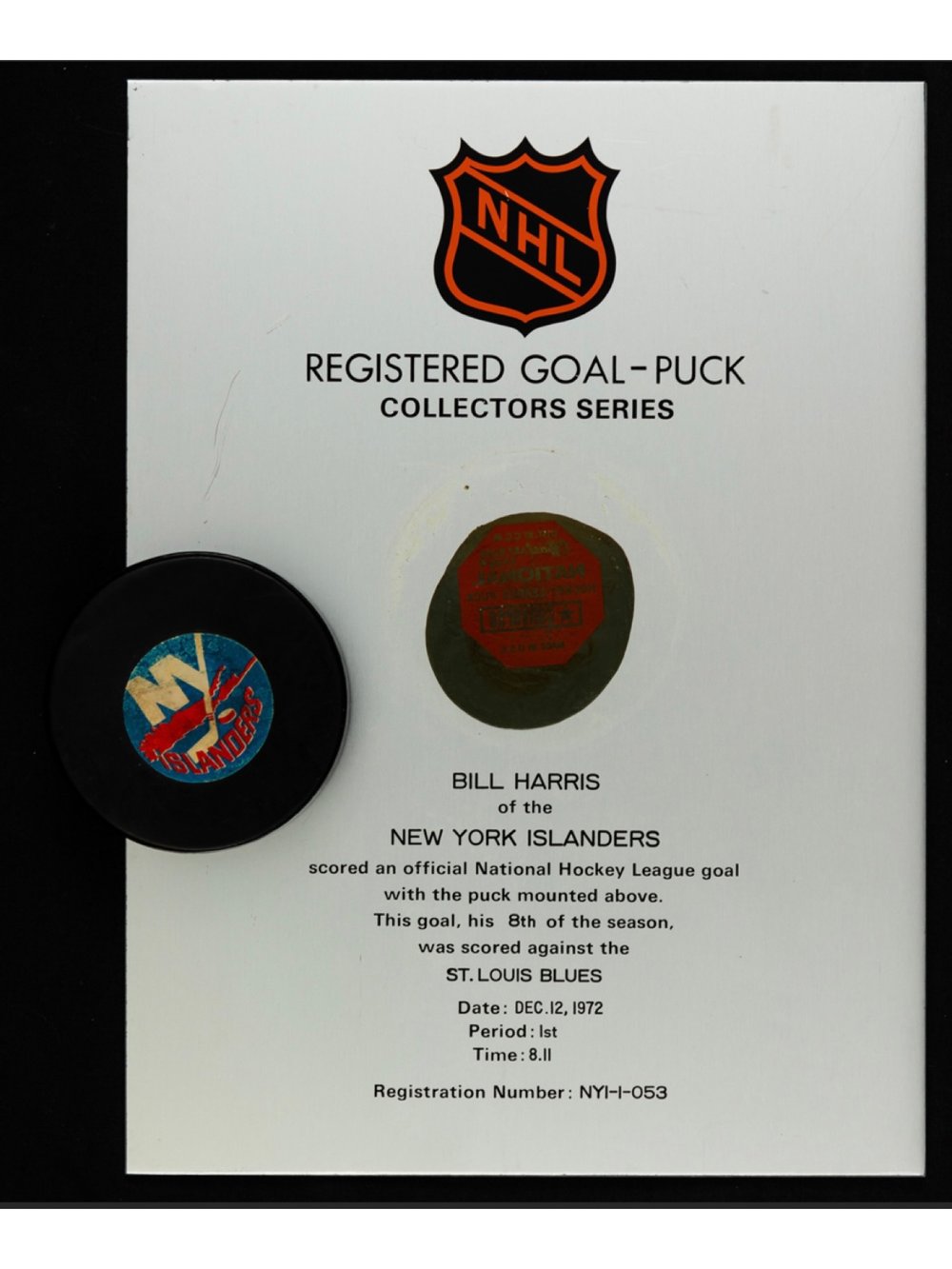 Puck NHL New York Islanders