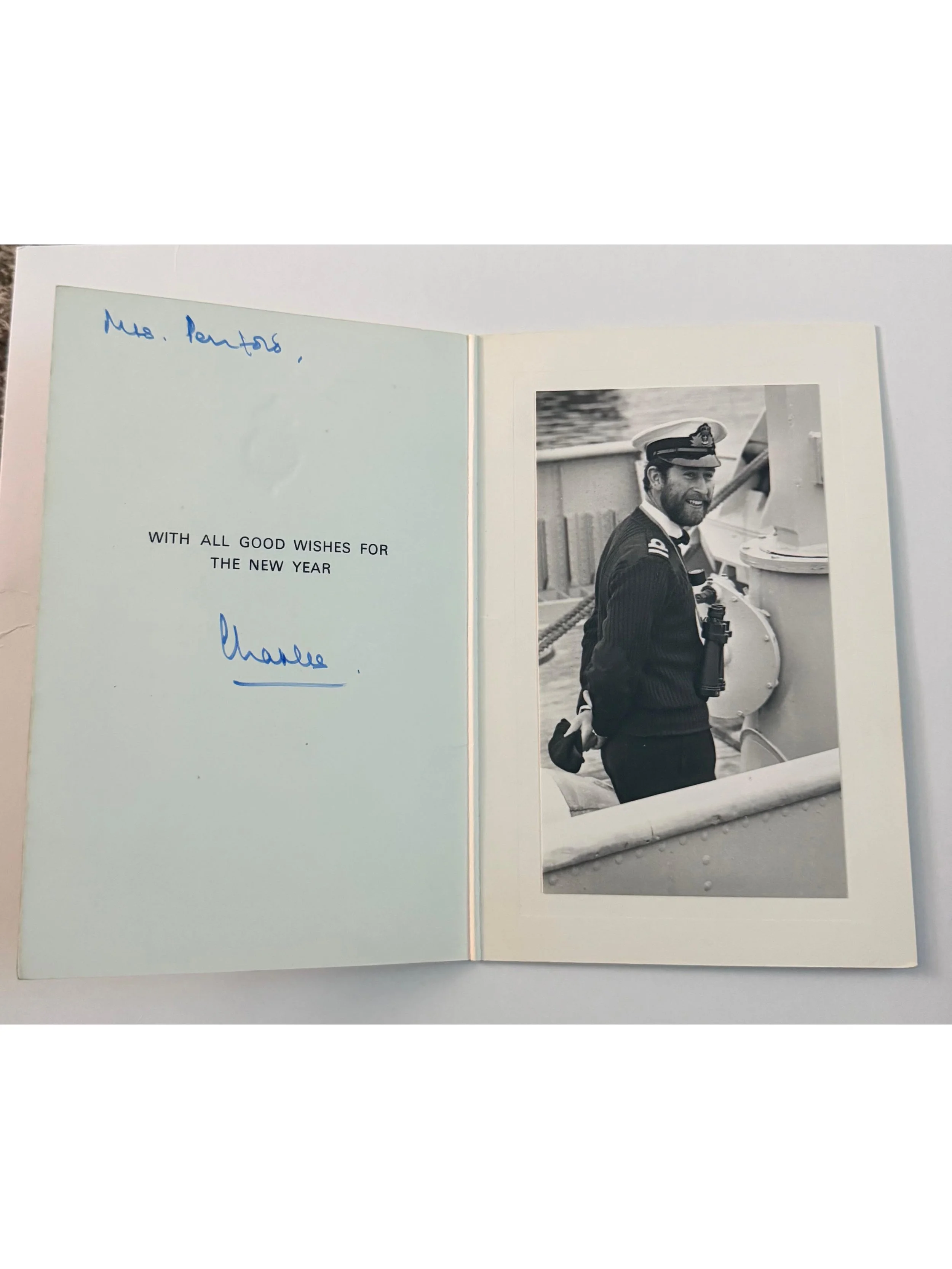 King Charles III Signed 1976 Christmas Card as Prince