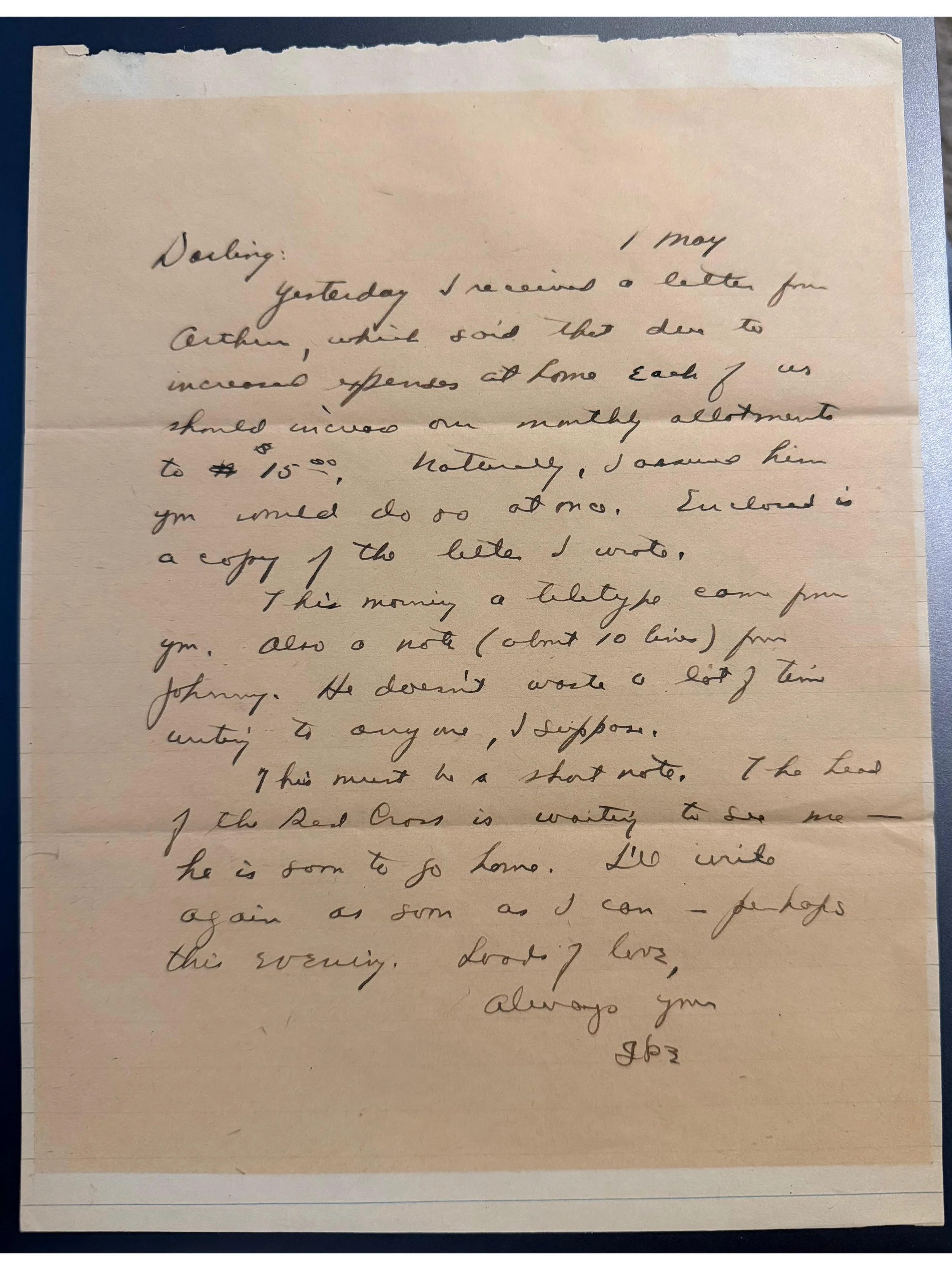 Dwight D. Eisenhower World War II Autograph Letter Signed to His Wife
