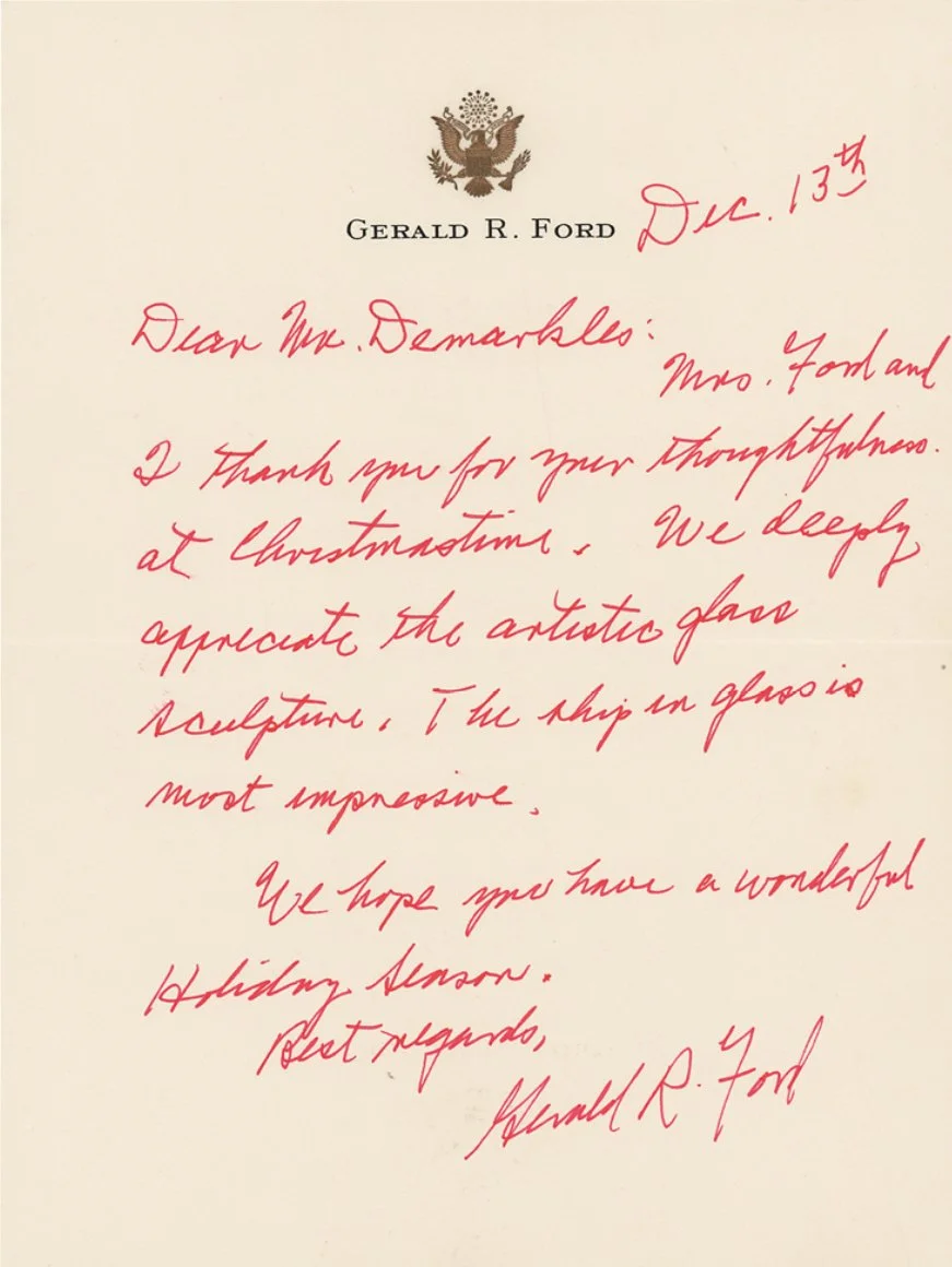 Gerald Ford Autograph Letter Signed - "Mrs. Ford and I Thank You"