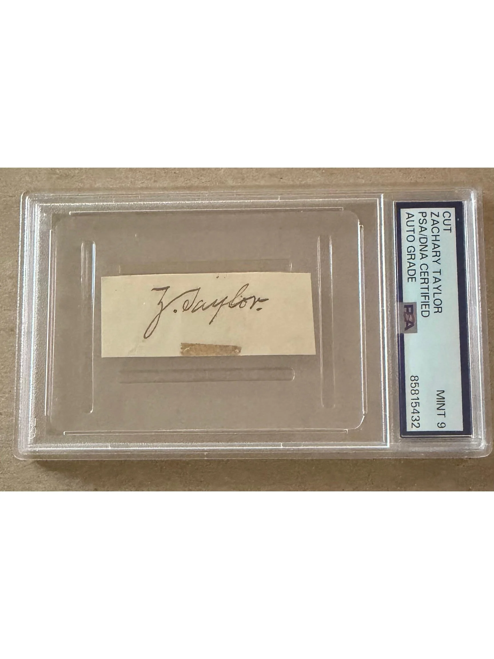 Zachary Taylor Cut Signature