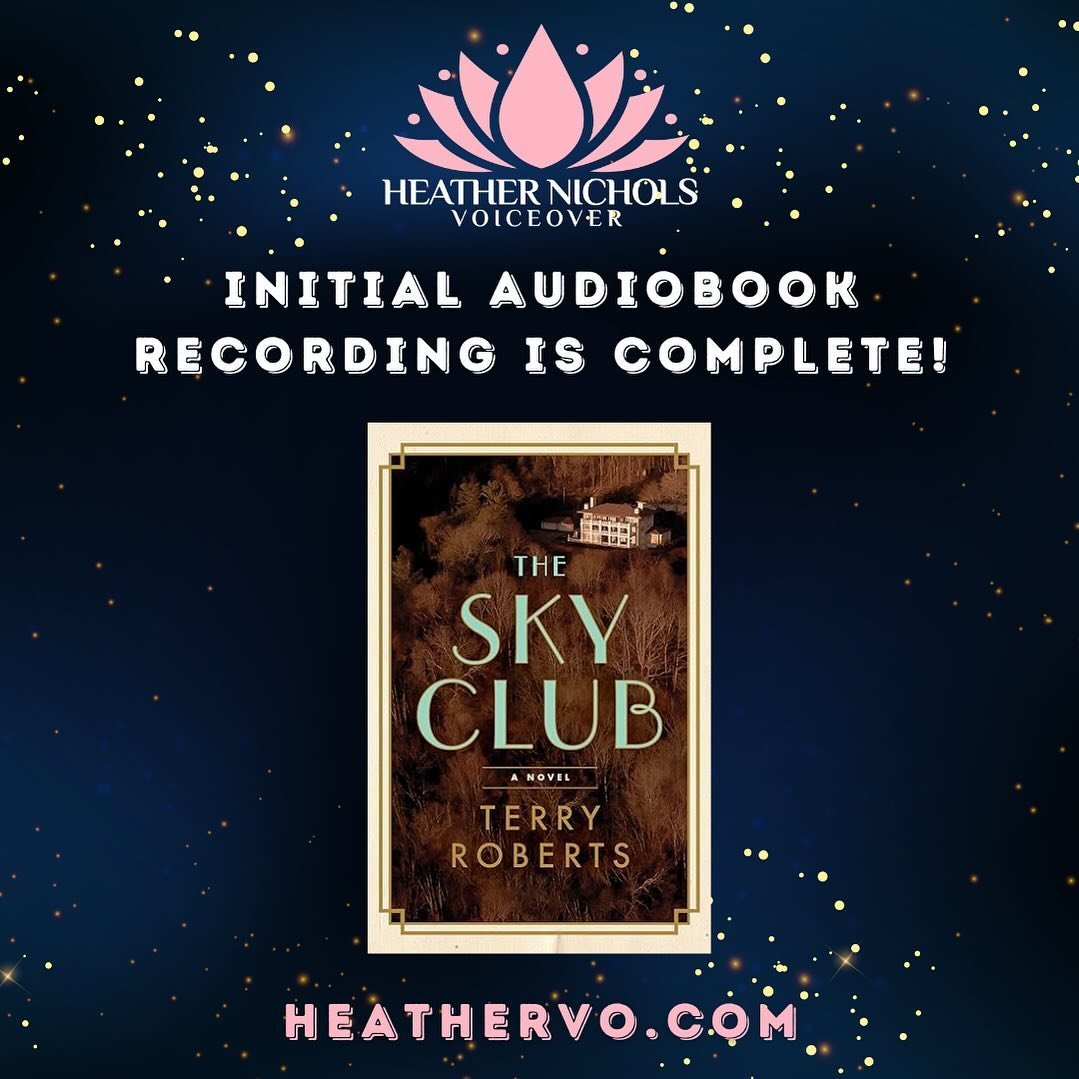 I am so excited that I completed initial recording for my upcoming audiobook #theskyclub! Now, I just have to proof it and make any necessary edits, then it&rsquo;s off to the publisher for distribution. So fun bringing stories to life! 
.
.
.
#voice