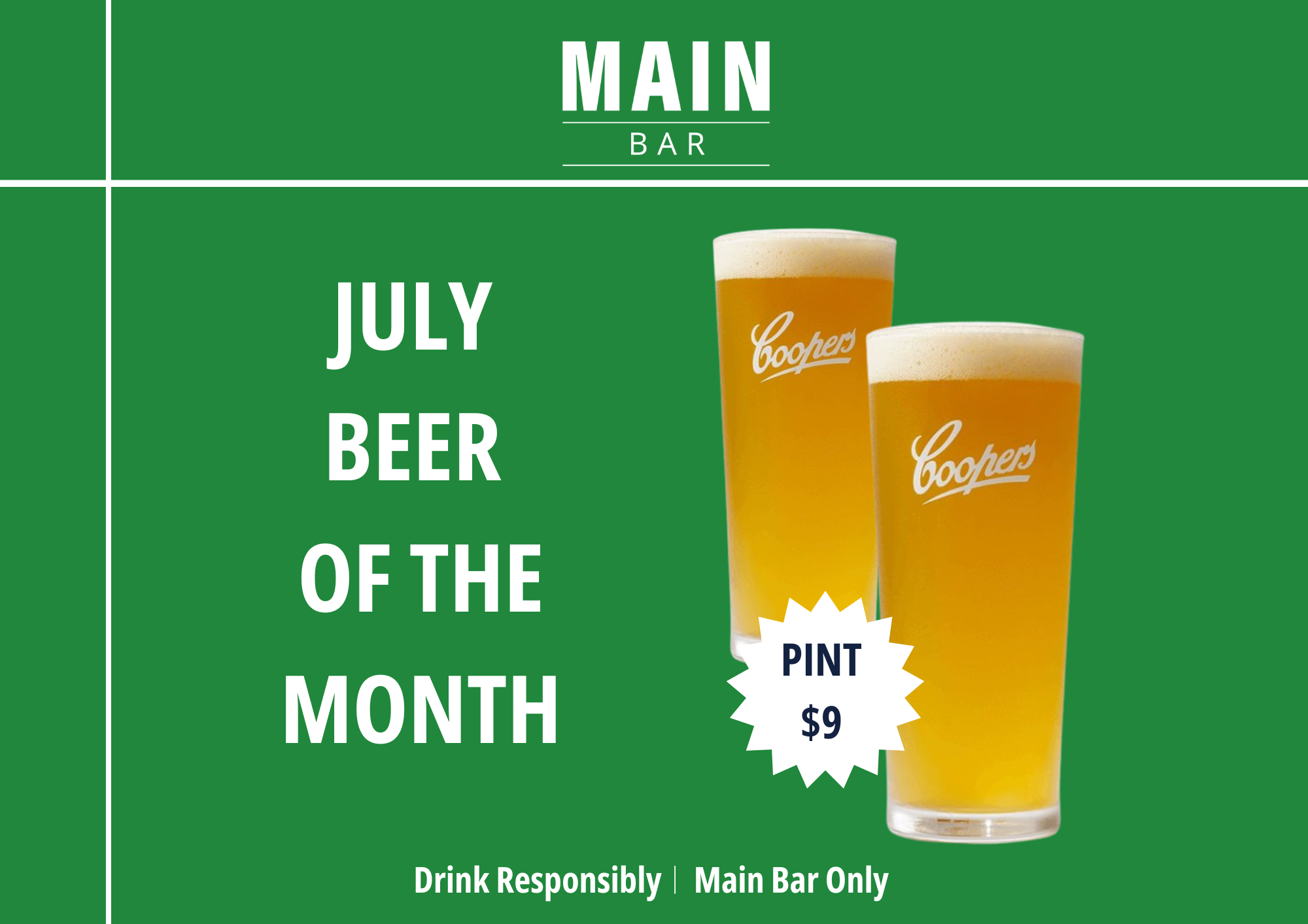 Main Bar- Beer of the month