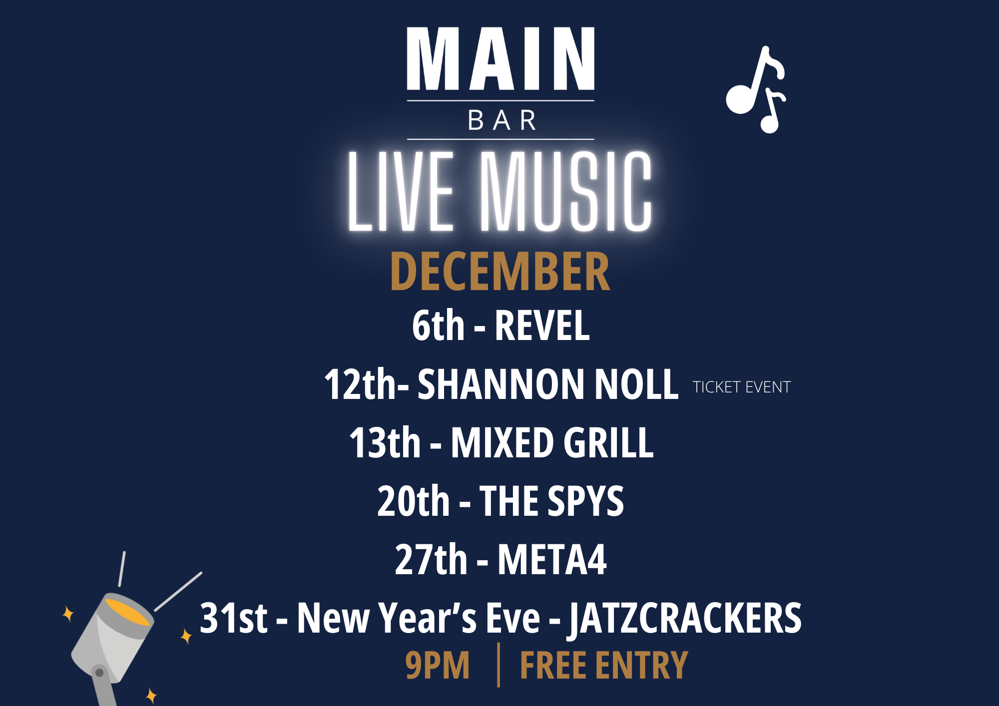 December live music 
