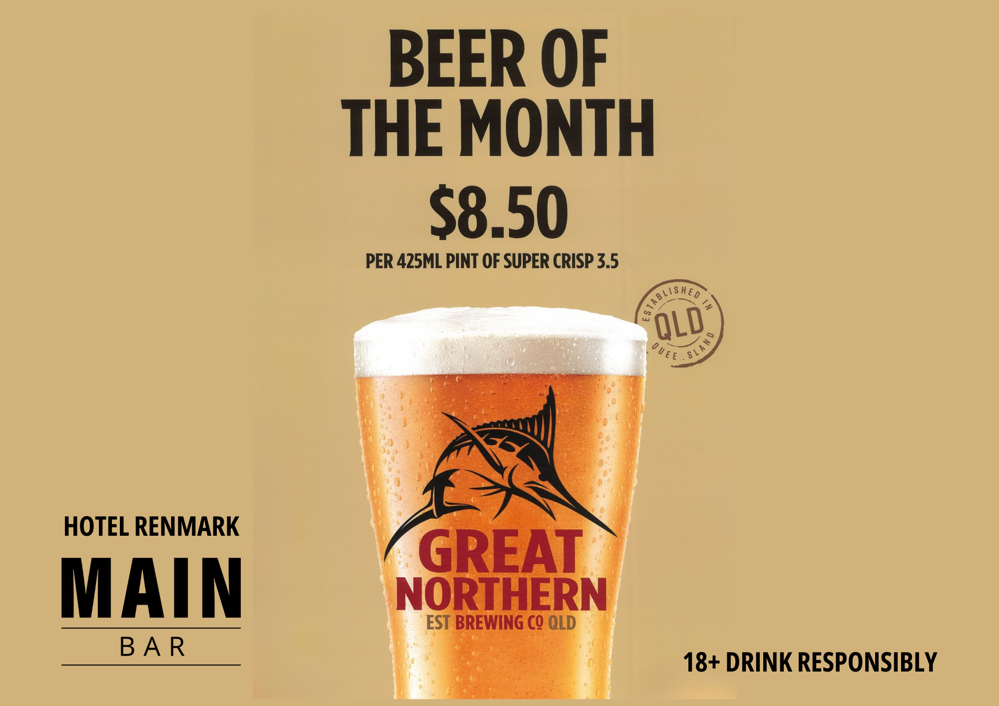 Main Bar- Beer of the month 