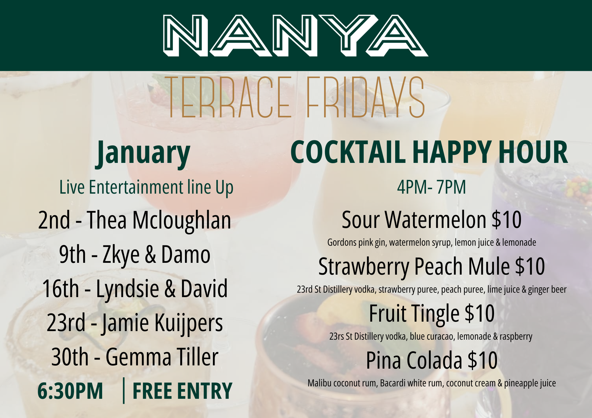 January Terrace Fridays