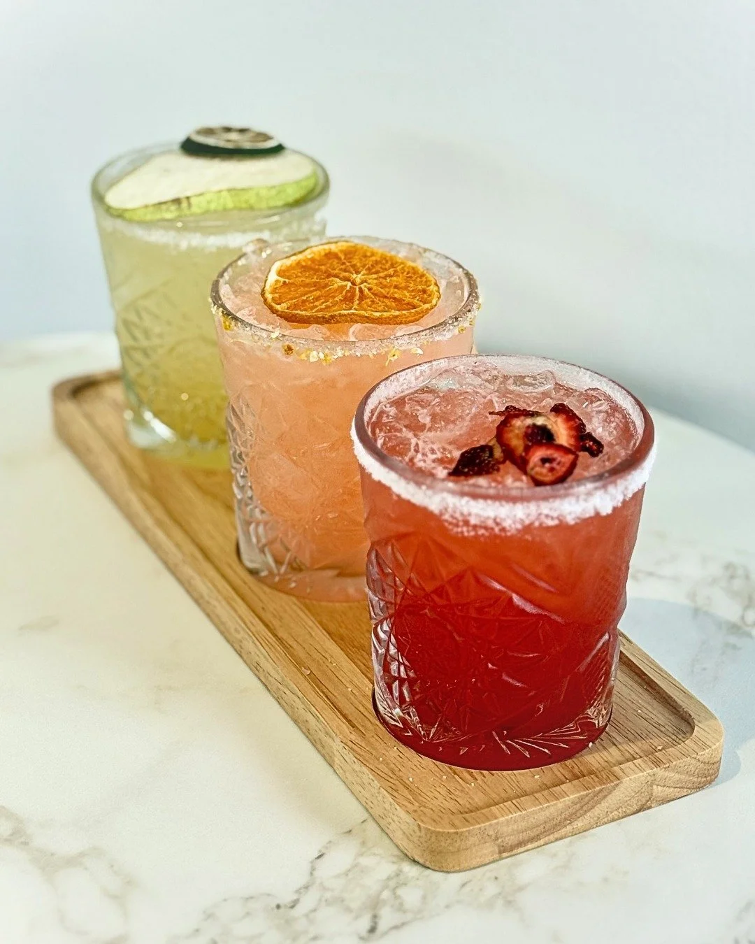 Margarita March is here! 🍹

Celebrate all month long with our Margarita Flight &mdash; 3 margaritas for $40 or grab your favourite for $16 each.

Spiced Pear Margarita &ndash; Tequila, ginger puree, pear nectar, lime, sugar syrup
Coconut Aperol Marg