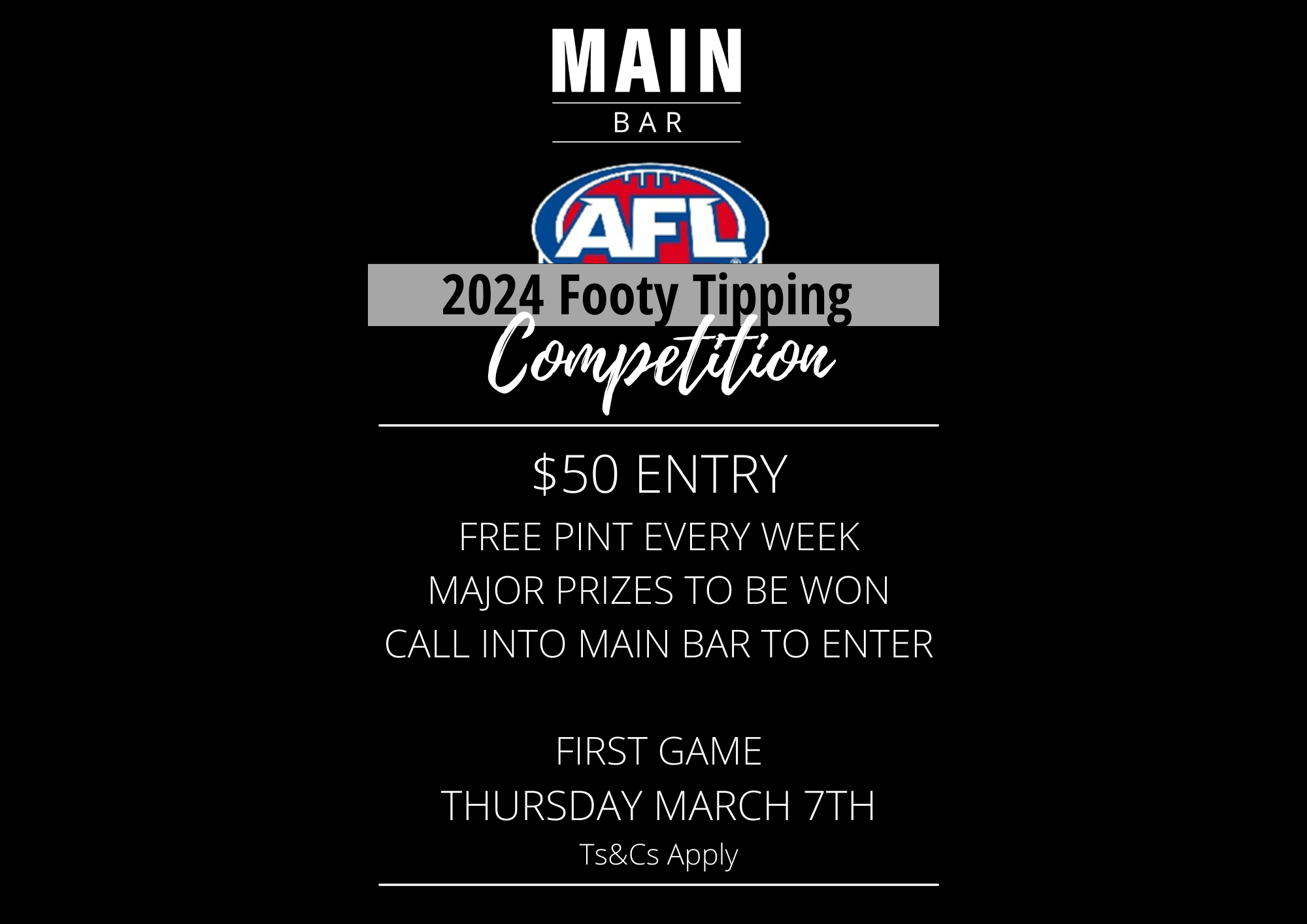 2024 afl footy tipping — Hotel Renmark