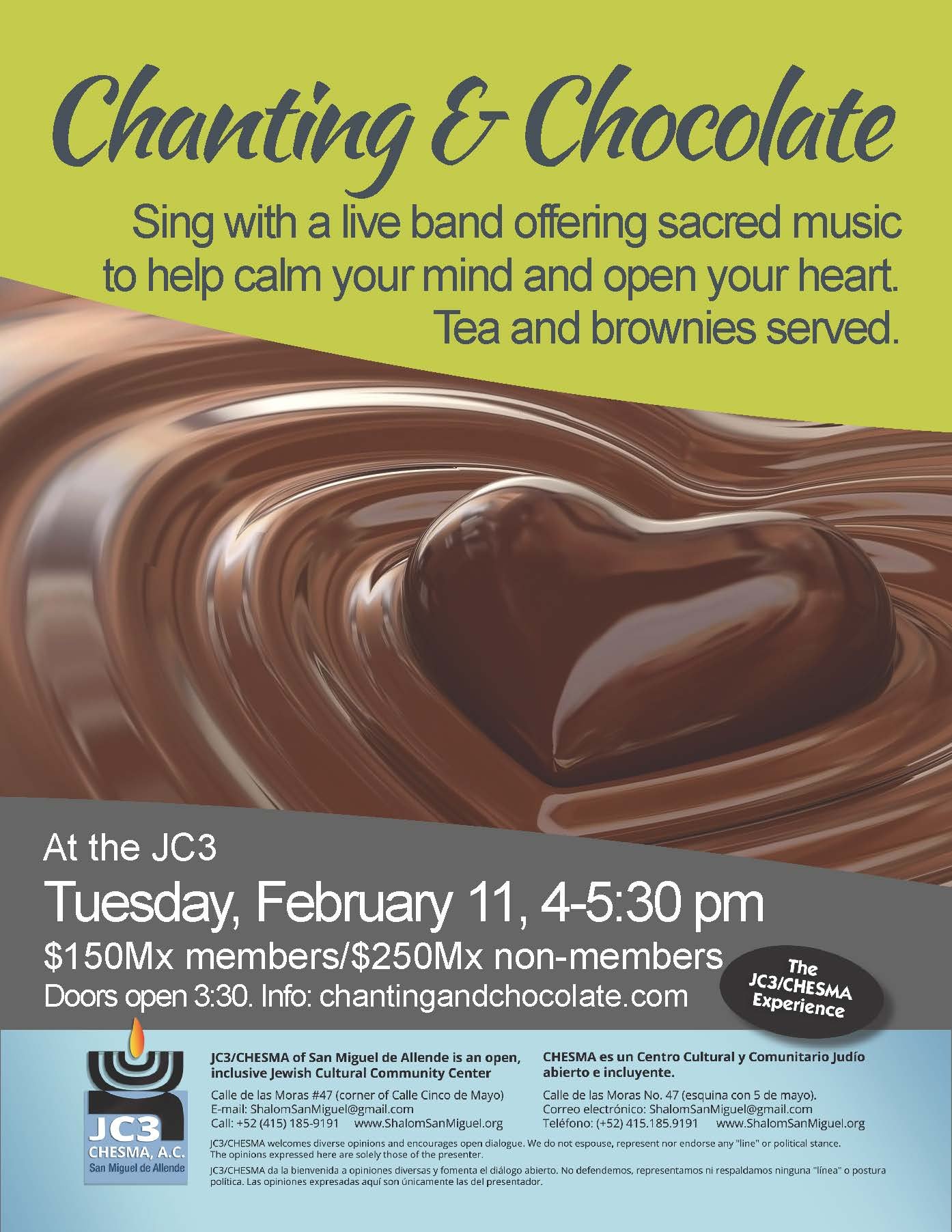 Chanting and Chocolate 