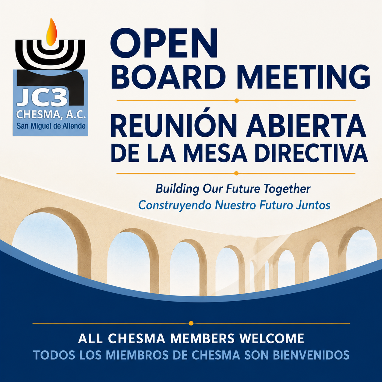  OPEN BOARD DEVELOPMENT MEETING / Reunión Abierta de Desarrollo de la Junta Directiva