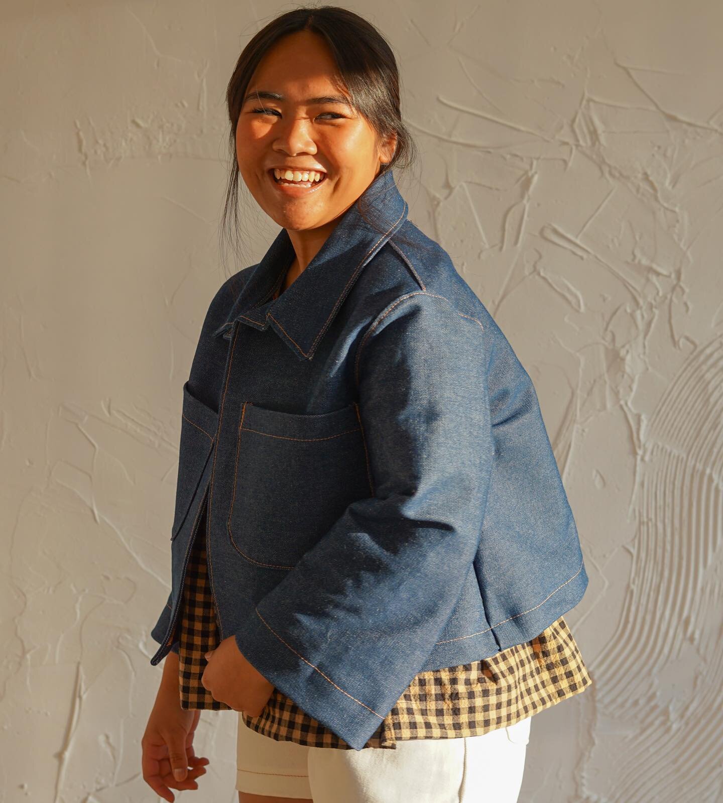 Wondering when jacket weather will show up 🤔

Our blue denim chore coat is made from 100% cotton milled in South Carolina and handmade in Nebraska 🧡 

This 15.25 oz denim is super sturdy and holds the shape of our chore coat like no other 🤍

#slow
