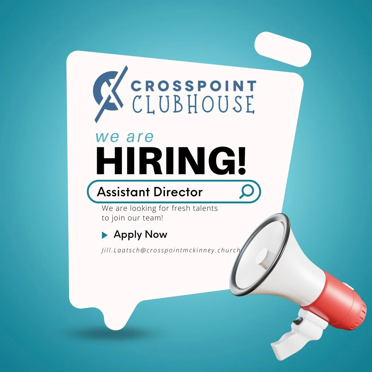 We&rsquo;re growing&mdash;and we&rsquo;re looking for someone special to grow with us! 💙 Crosspoint Clubhouse is hiring an Assistant Director who has a heart for children, a passion for leadership, and a love for sharing Jesus in everyday moments. I