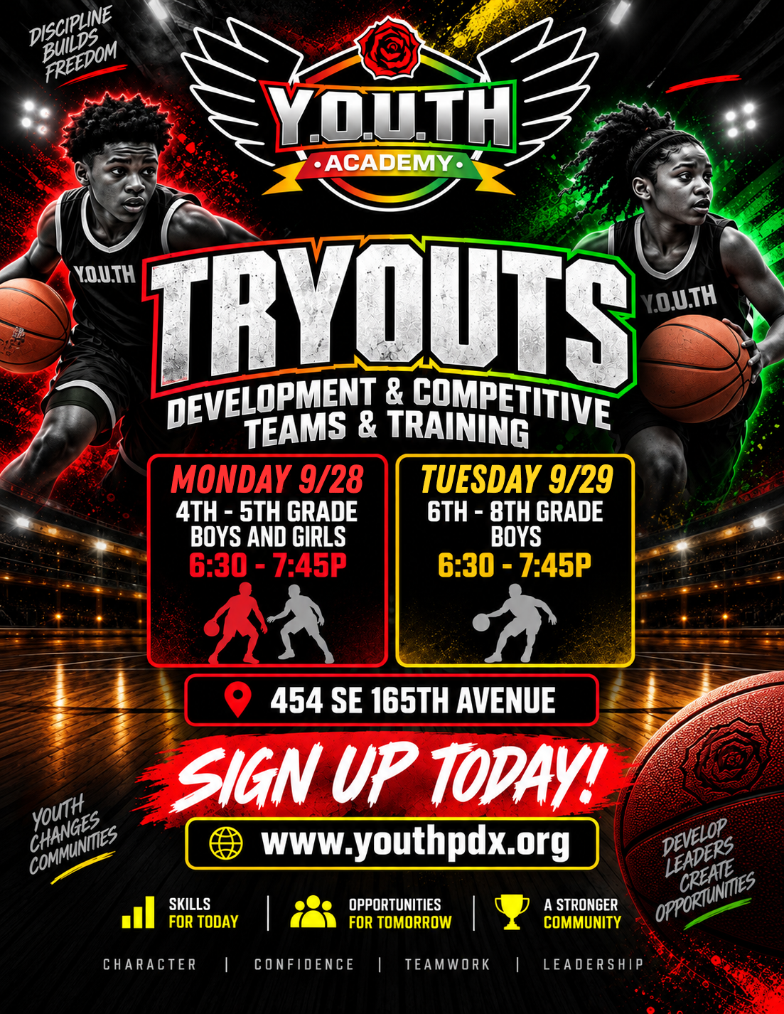 Tryouts Boys 6th - 8th Grade