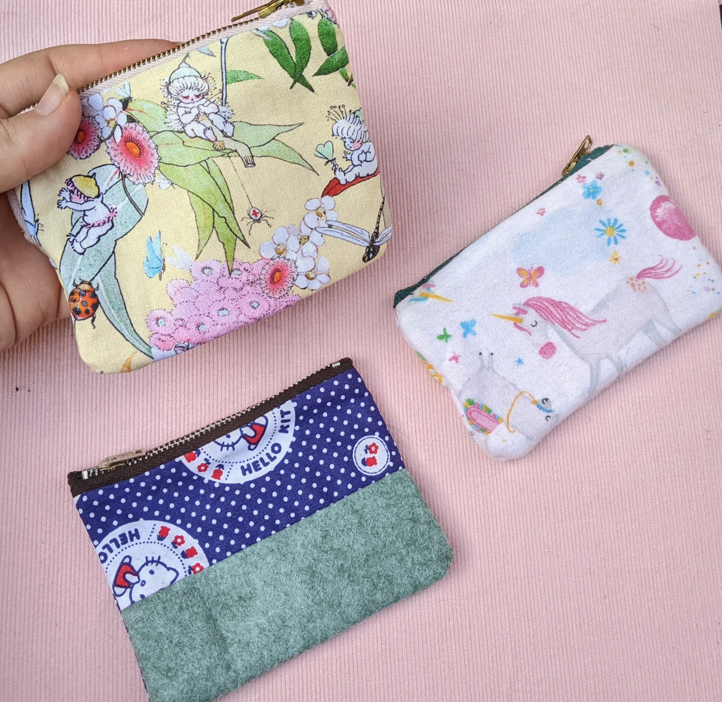 Small Pouches with Zip Closure