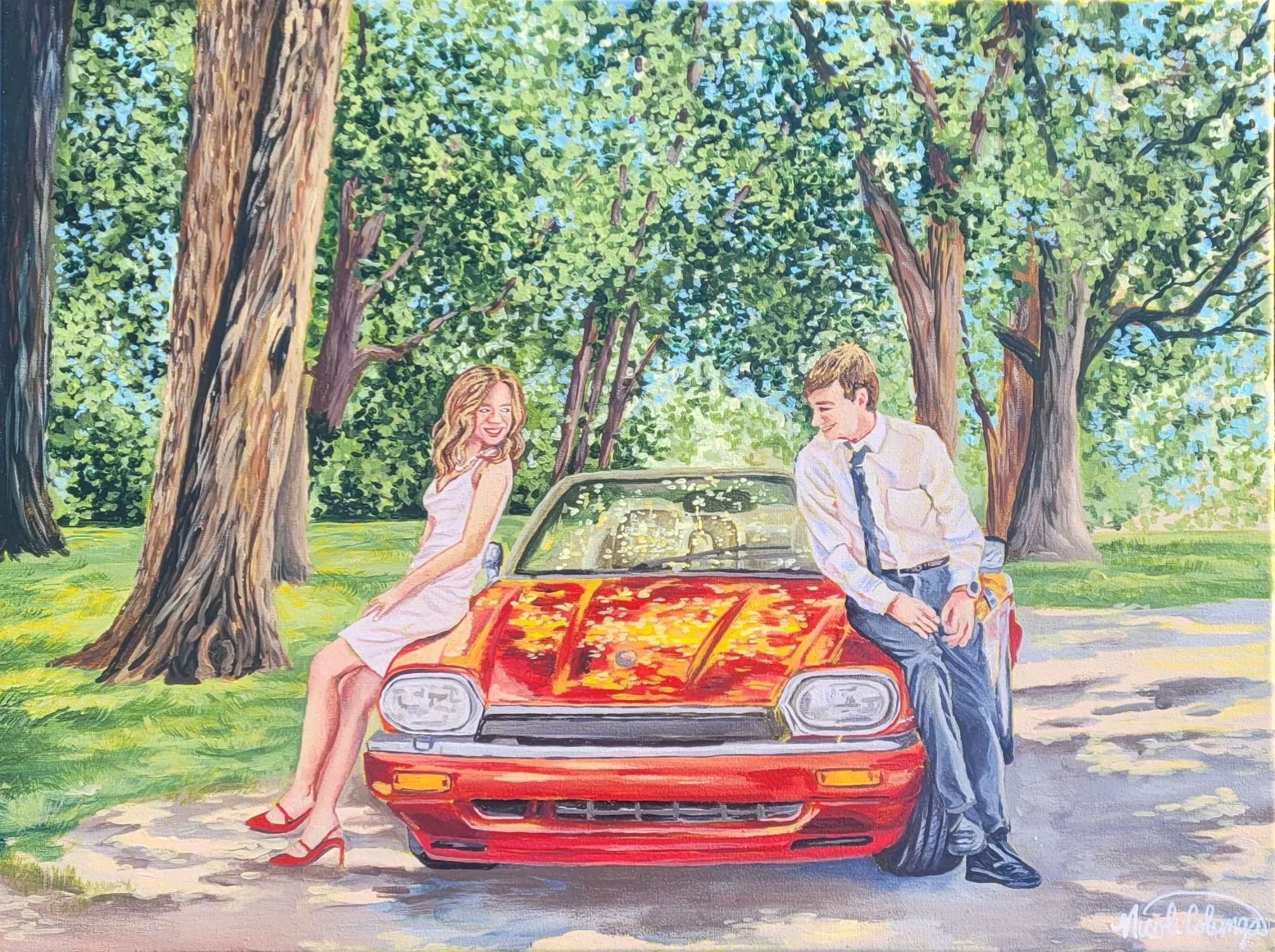 Custom Wedding Engagement Photo Kansas City Kansas Art by Nicole
