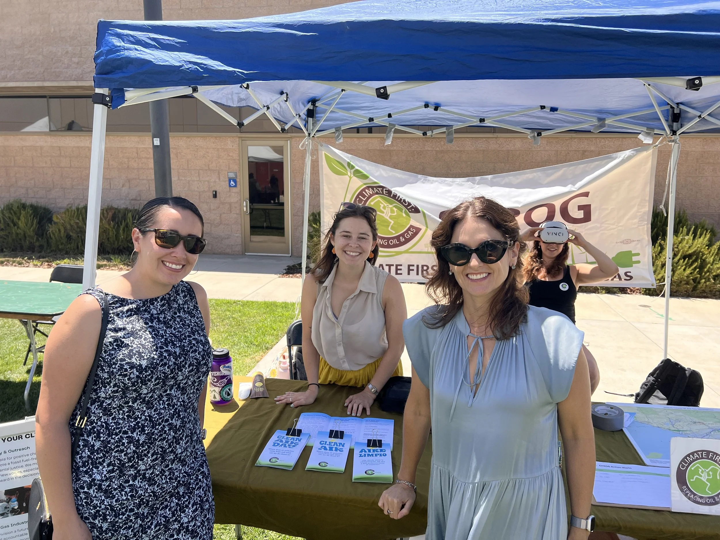 Rachel Lang with Supervisor Vianney Lopez at a CFROG booth