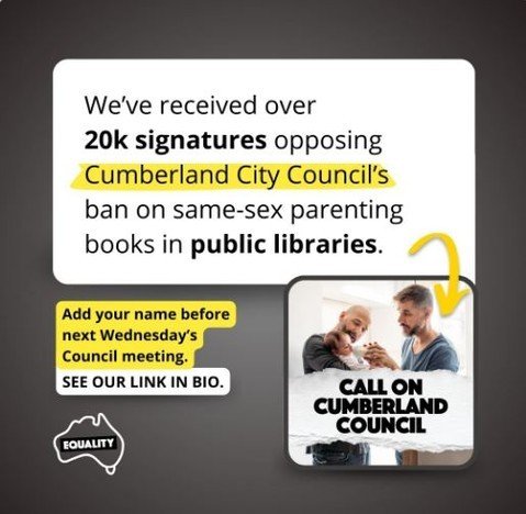 Yesterday set the record straight &ndash; rainbow families deserve love, respect and recognition in all walks of life.

Last week Cumberland Council passed a motion banning books featuring same-sex parents from eight publicly funded libraries.

But i