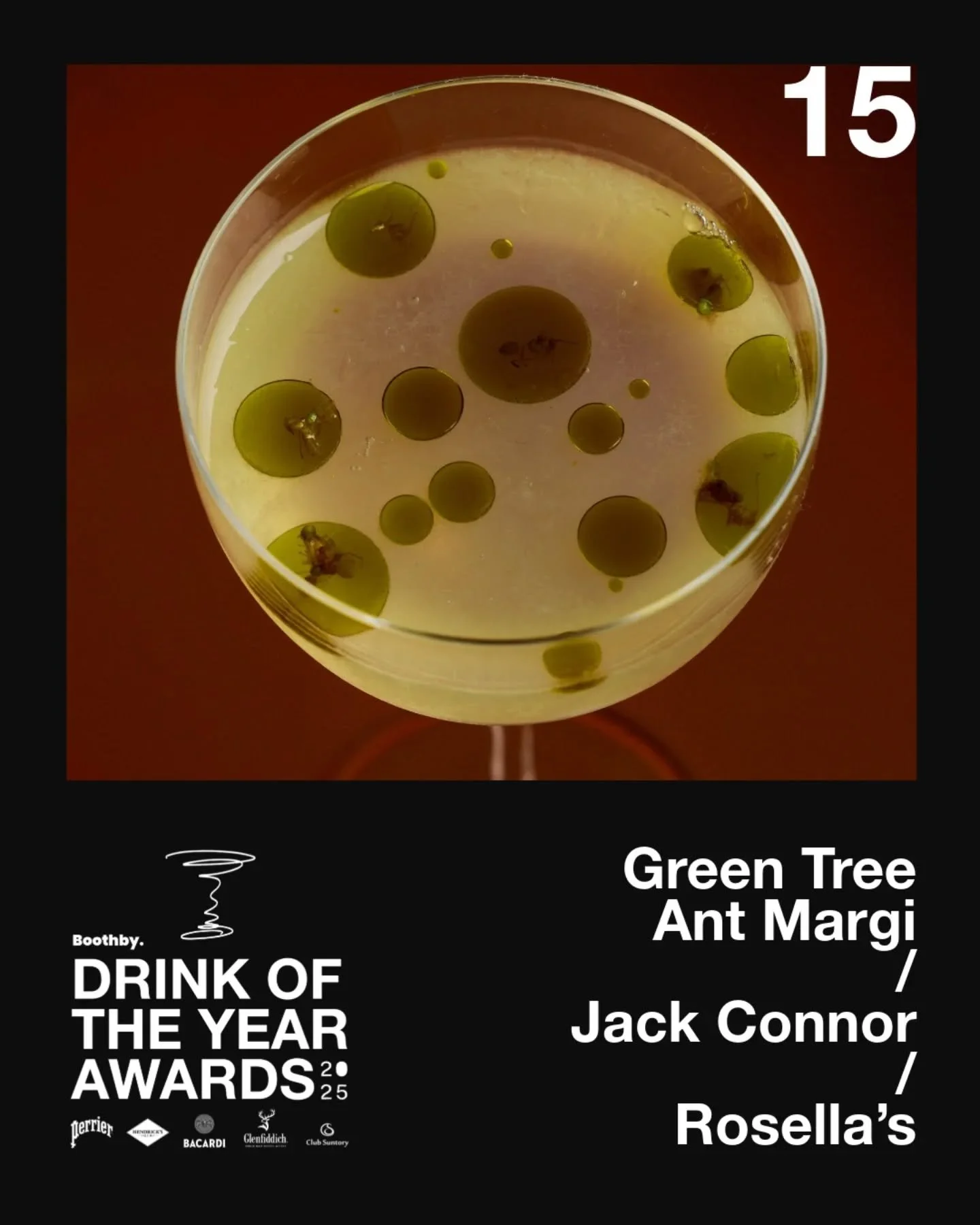 Our Green Tree Ant Margi was awarded 15th best drink in the country 🇦🇺 How bloody good! There was some serious stiff competition from the big cities so it's amazing to see we slotted in there. #1 Drink in QLD ain't too bad too, you Beudi!