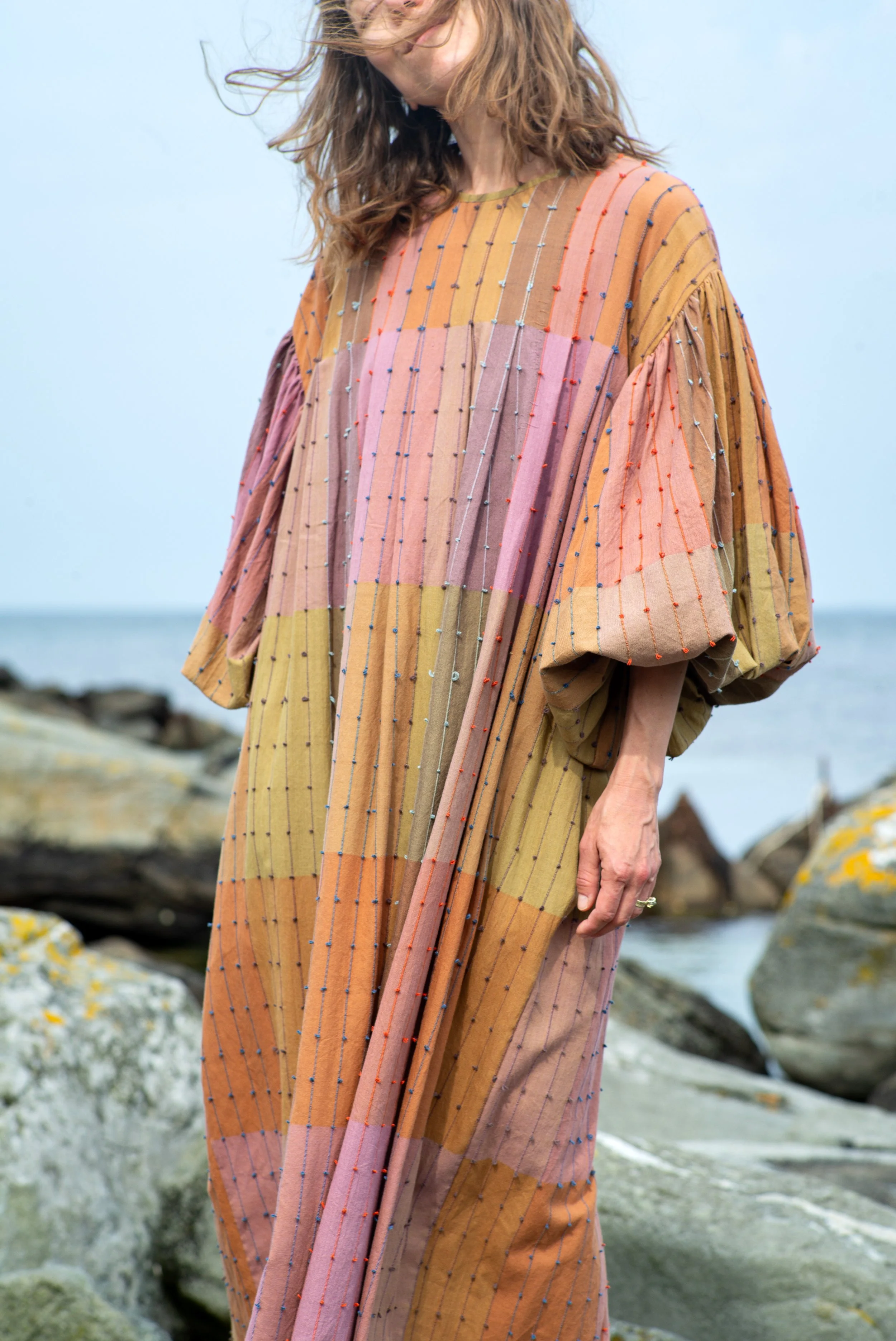 GIANT CHECKED DRESS | PINK, GREEN, ORANGE & MUSTARD