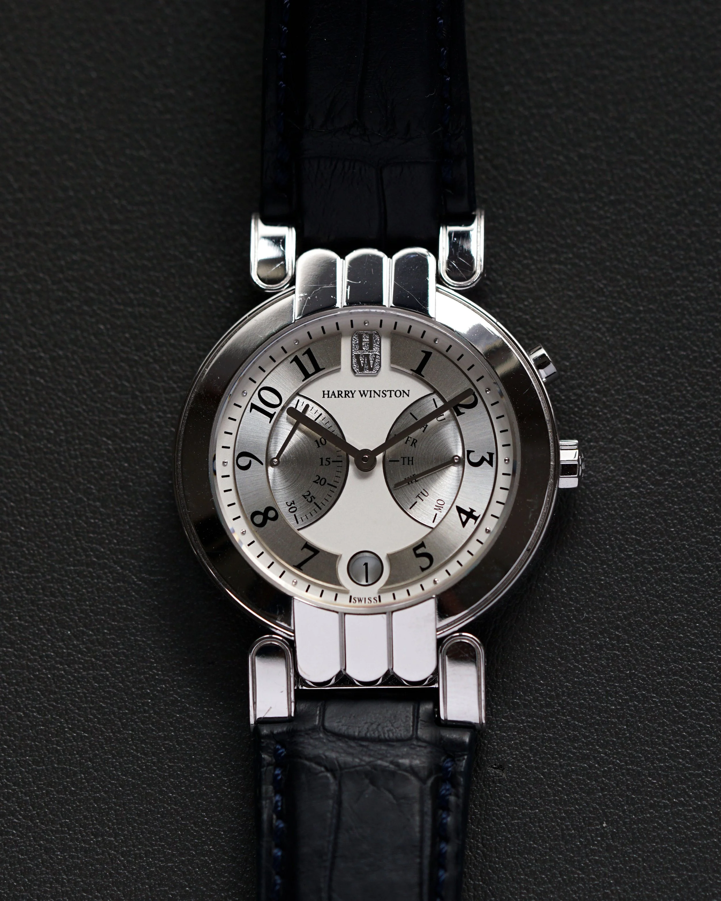 Harry Winston Premier Encenter Biretro Day Date 18K 200-MAB137W