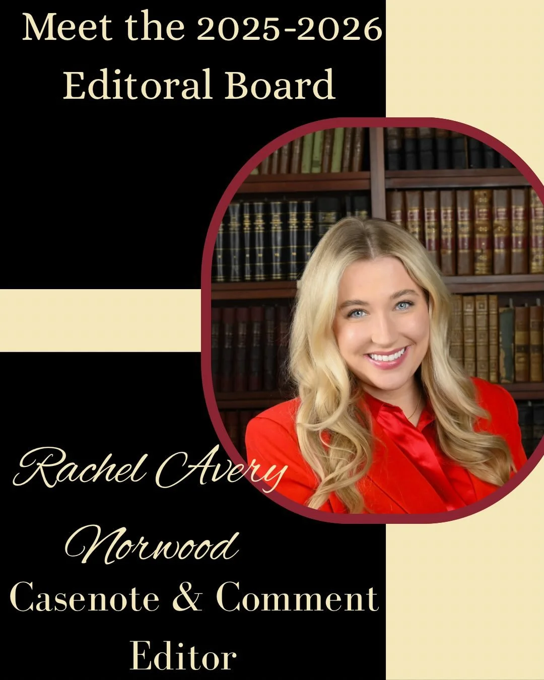 This week, we&rsquo;re proud to feature our Casenote &amp; Comment Editors and our Candidate Development &amp; Symposium Editor. These editors play a critical role in shaping both our student-written pieces and the future membership of our Law Review