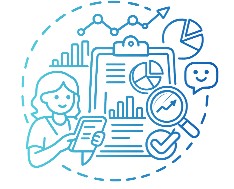 Document with charts and graphs, including a pie chart and bar graph.
