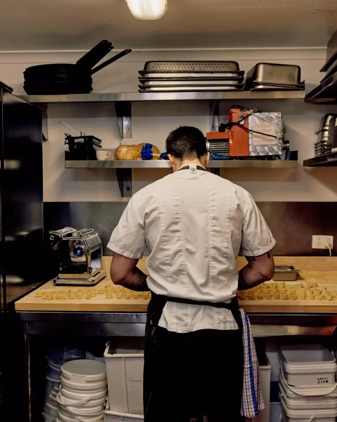 Fresh pasta in the making | Handmade daily and served fresh Tuesday to Saturday at Bottega. 

Bookings recommended, with walk-ins always welcome.