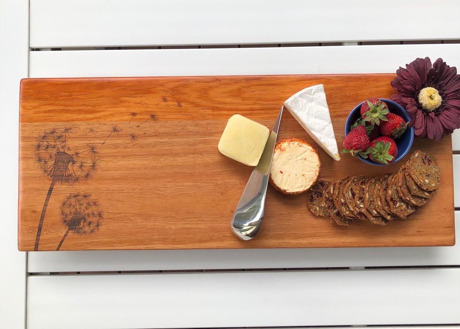 Engraved Recycled Timber Grazing board