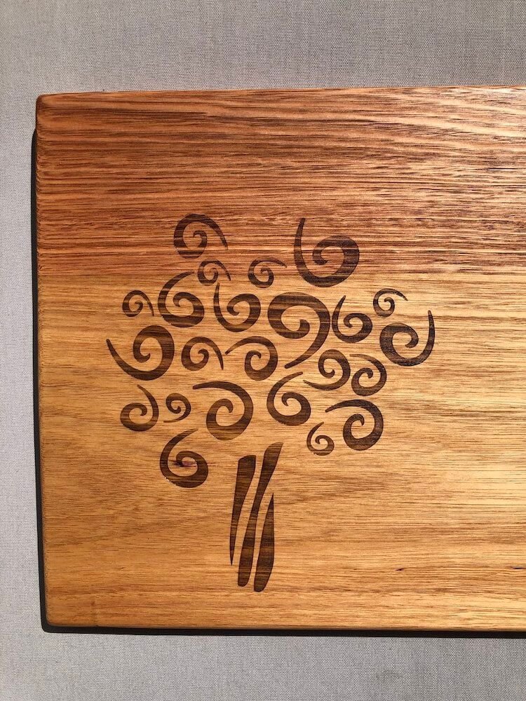 Engraved Recycled Timber Grazing board