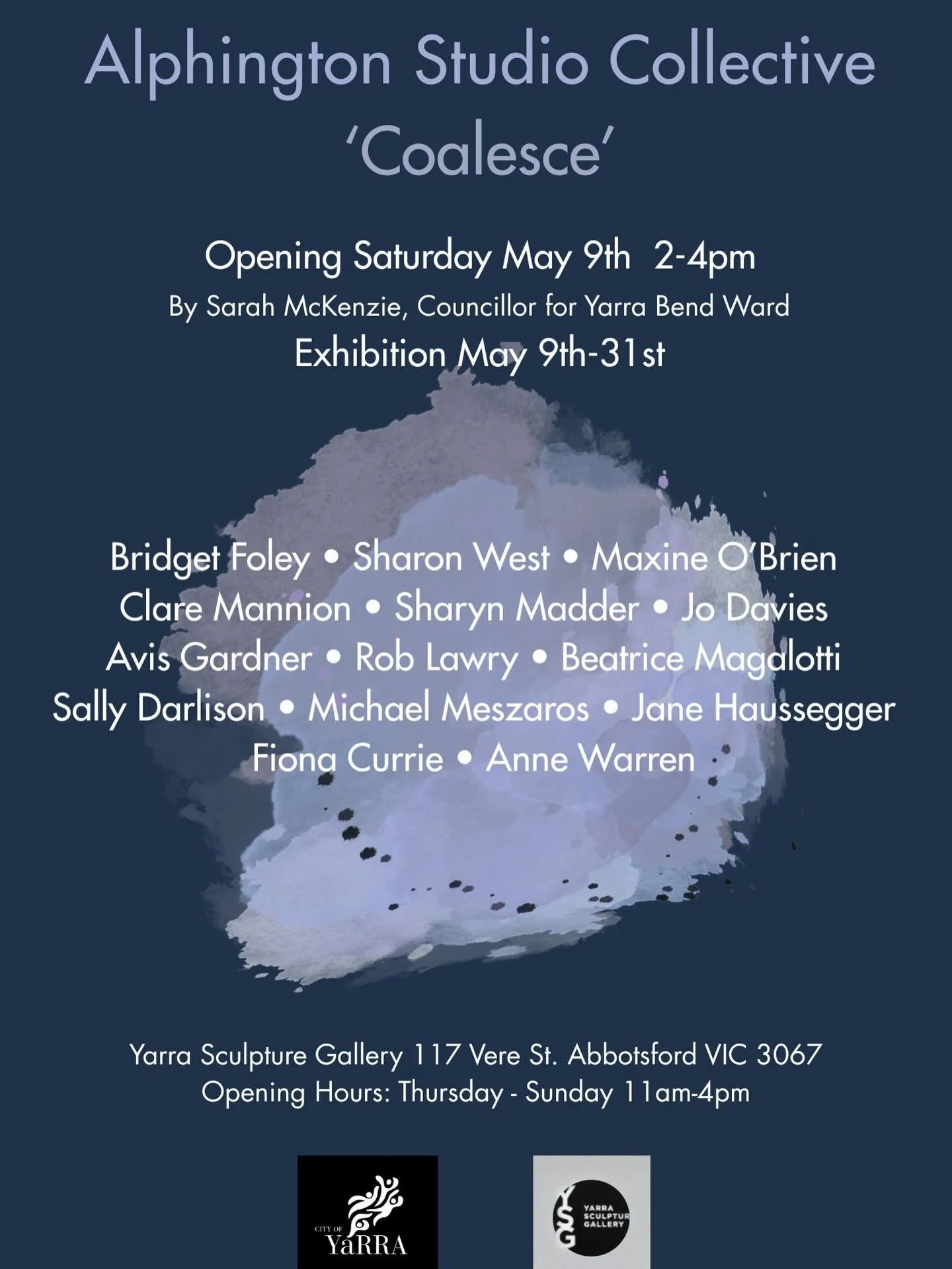Welcome to Alphington Open Studios Group exhibition at the fabulous Yarra Sculpture Gallery. 
Exhibition: 9th - 30th May

🍂Opening: Saturday 9th May, 2-4pm
- here you can meet and chat with the artists &amp; designers in a comfortable, open gallery 