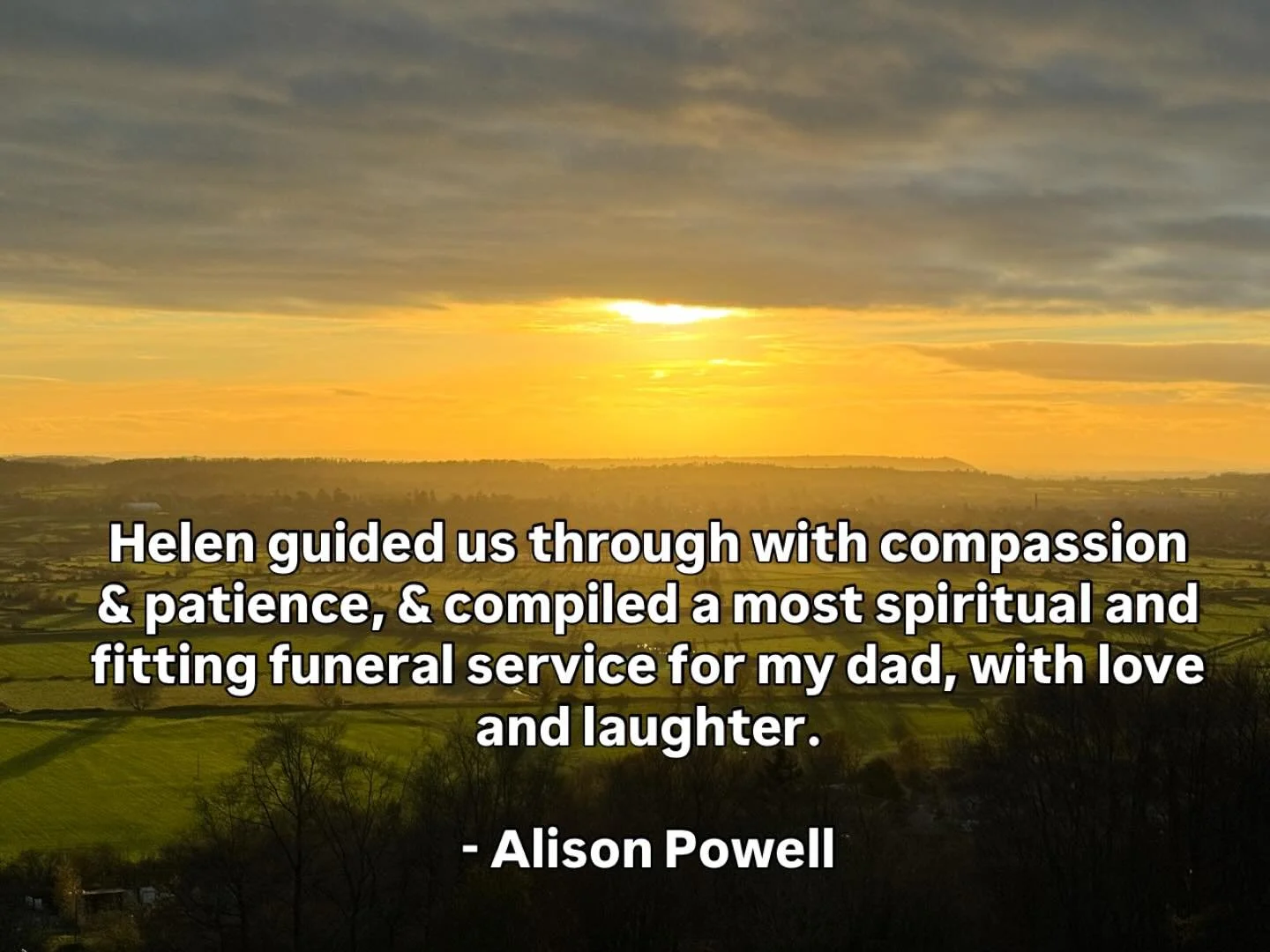 It is always an honour to celebrate someone&rsquo;s life and weave a meaningful tribute to suit the beliefs of the deceased and those grieving the loss of their loved one. 

On the 30th December, I officiated John Tolner&rsquo;s funeral at Gloucester