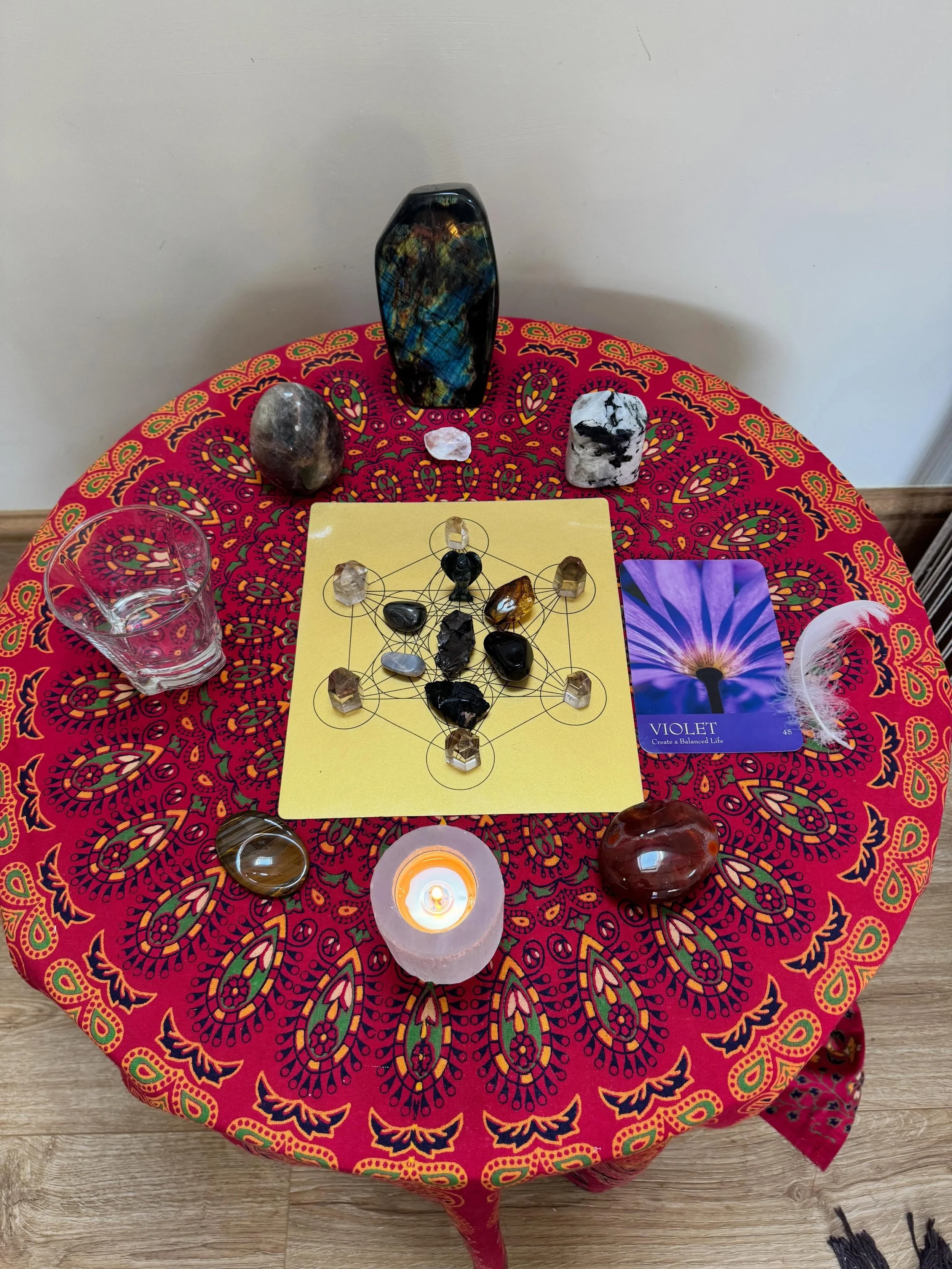 &ldquo;Once in a Blue Moon&rdquo;: occurring on average every two or three years, a blue moon is a fairly rare spectacle when we see 13 full Moons within a year. She will be at her fullest at 09:45 tomorrow morning.

Here is my crystal grid helping m