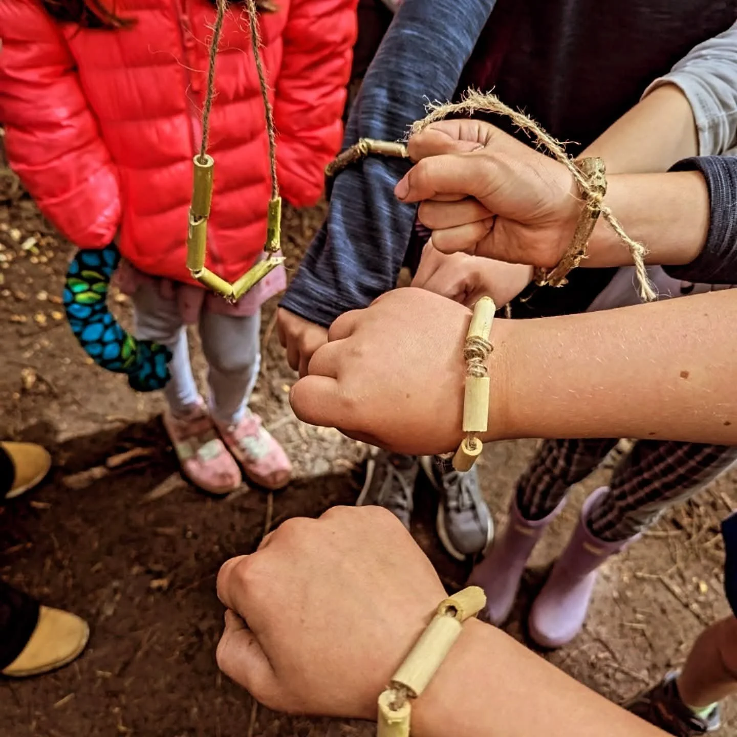 3 wrists showing bracelets