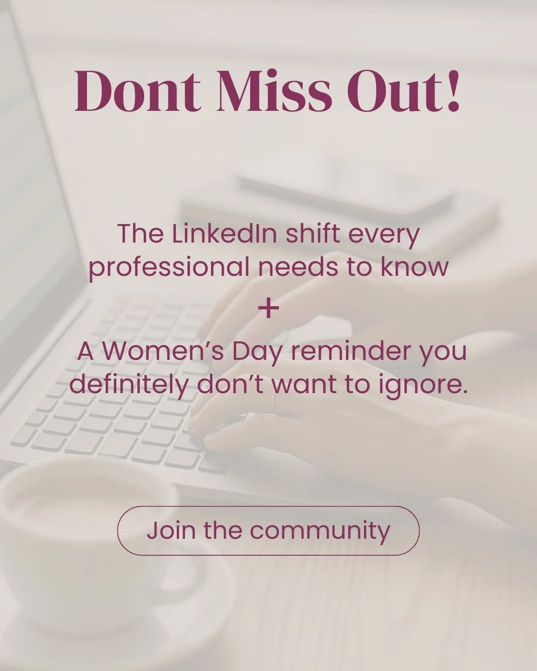 This week&rsquo;s newsletter drops with two big topics:

🔵 The LinkedIn Lab:
The major algorithm shift you need to know.

💜 The Motivation Mix:
Your reminder for International Women&rsquo;s Day 2026 (84 days left!).

If you haven&rsquo;t subscribed