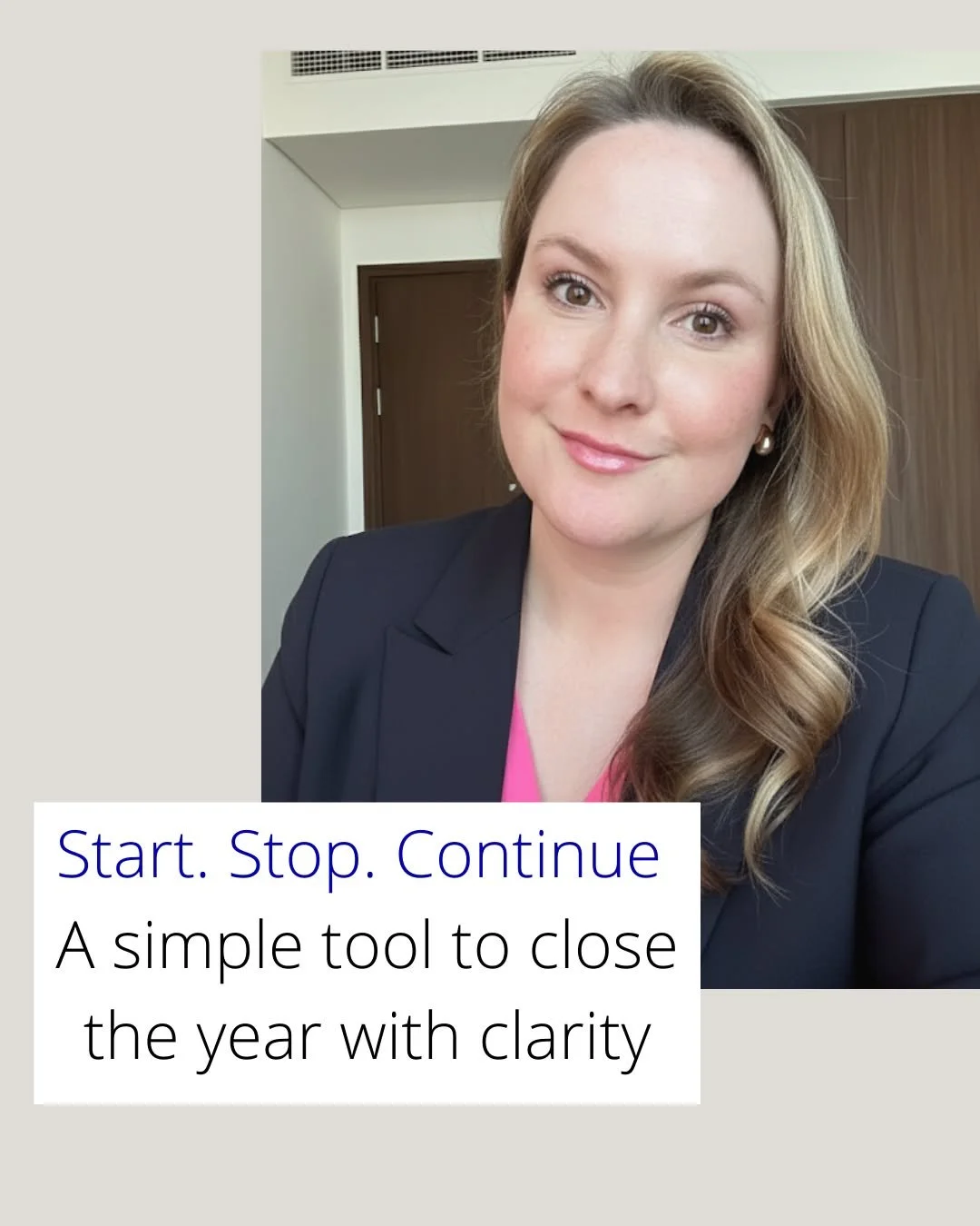 Continue

What worked.
What felt good.
What you want more of next year.

Stop

What drained you.
What you tolerated for too long.
What no longer fits who you&rsquo;re becoming.

Start

What you want to pick up in 2026.
New habits. New projects. Stron